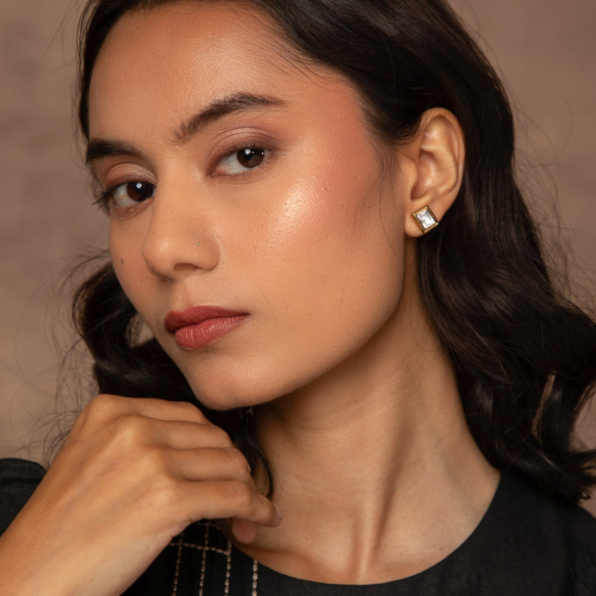 Classic Rectangular Kundan Studs
