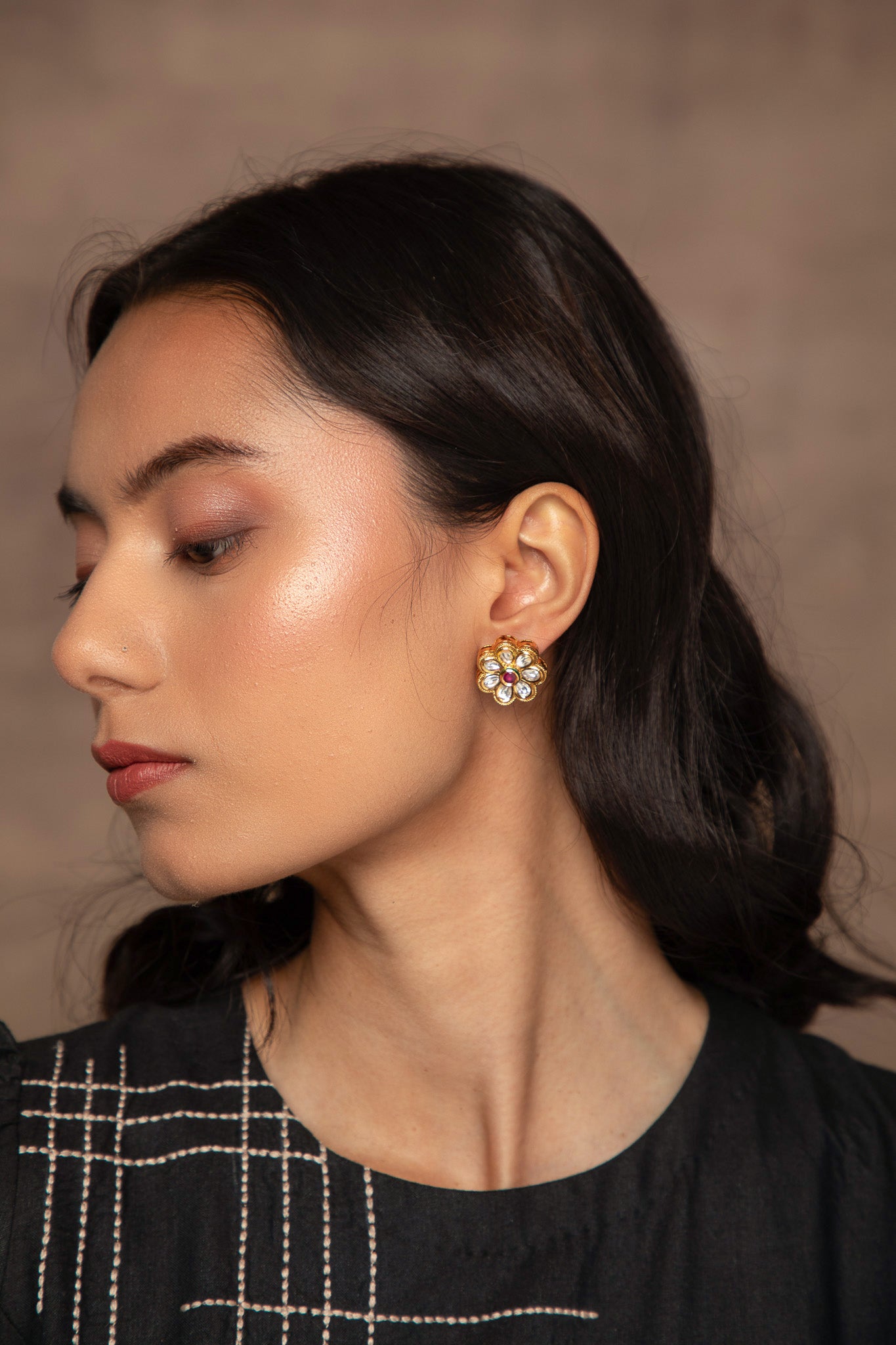 Polki Daisy Stud