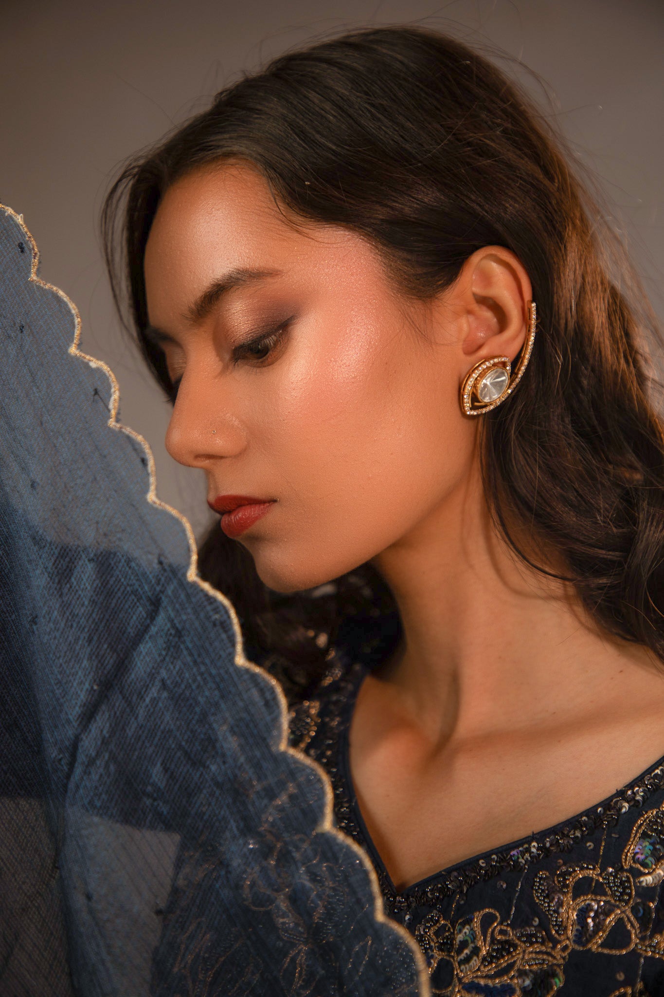 Kundan Polki Earcuff