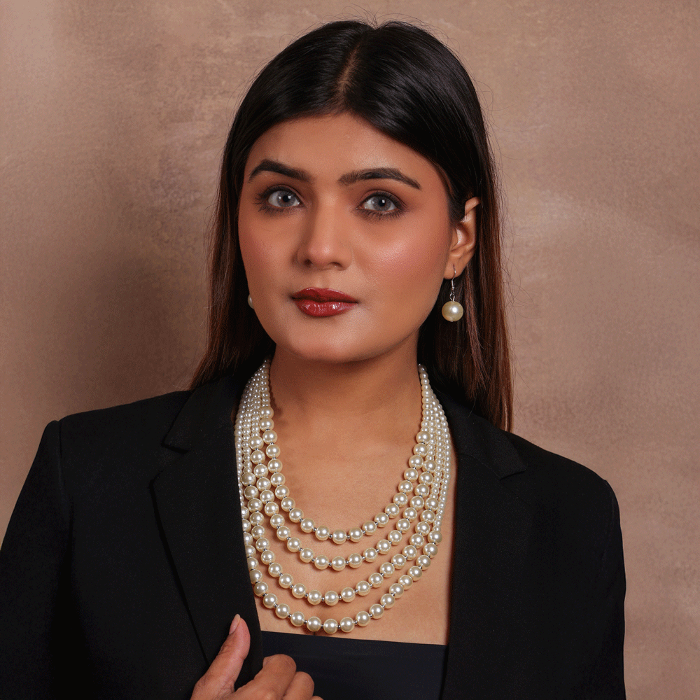 Snowdrop Pears Neckpiece With Earrings