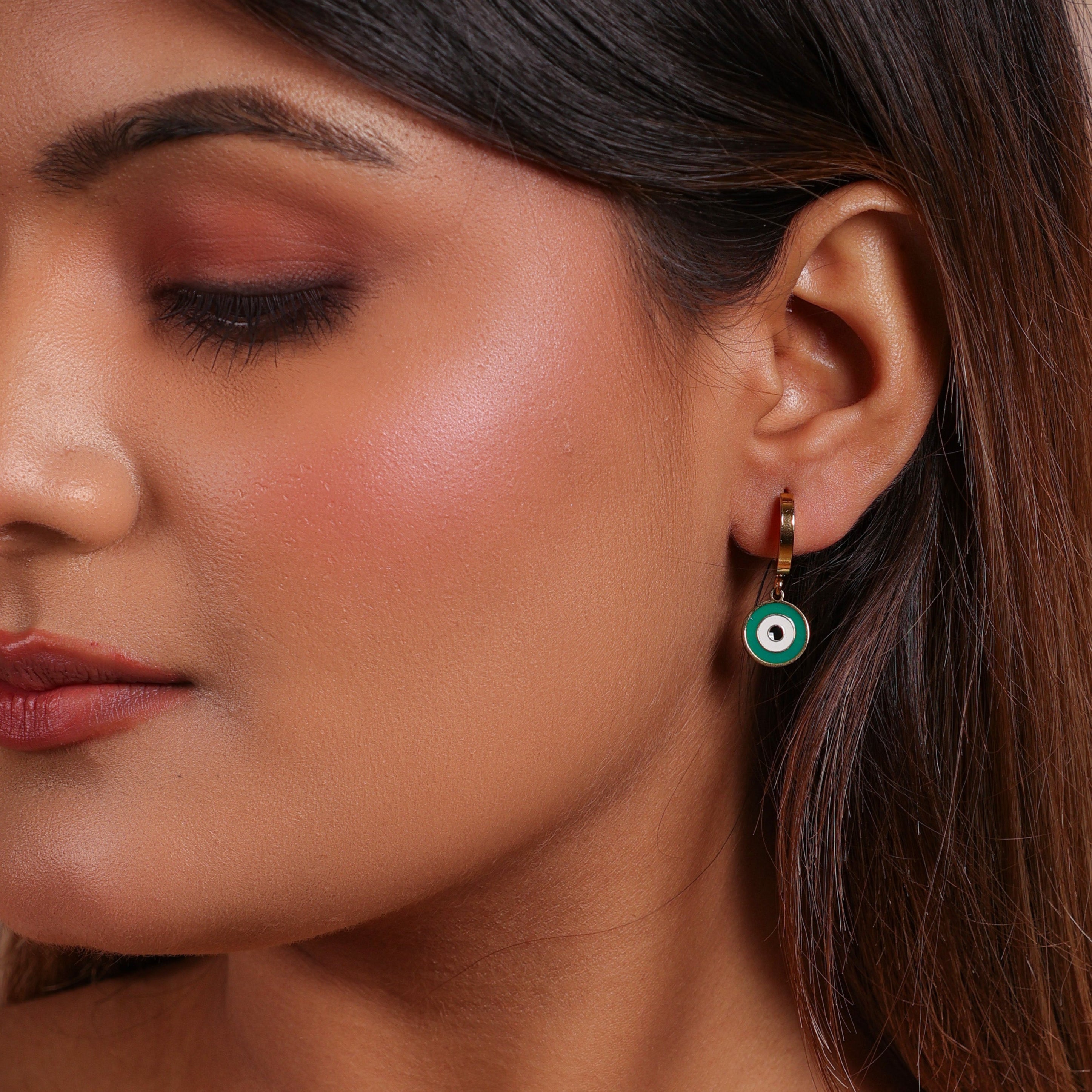 Evil eye earrings