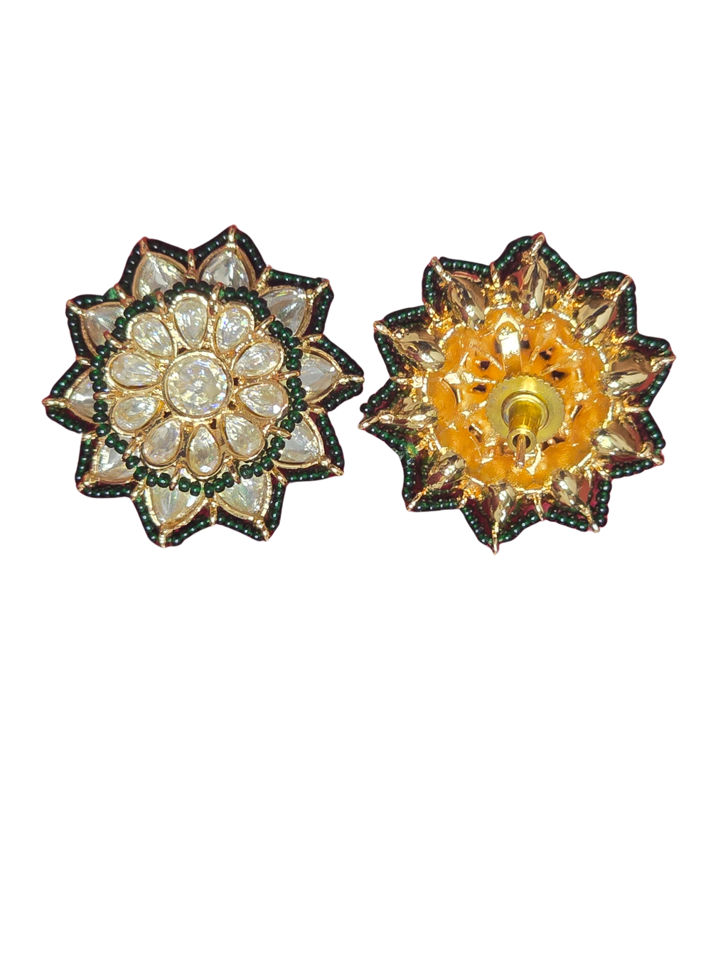 Empress kundan polki stud