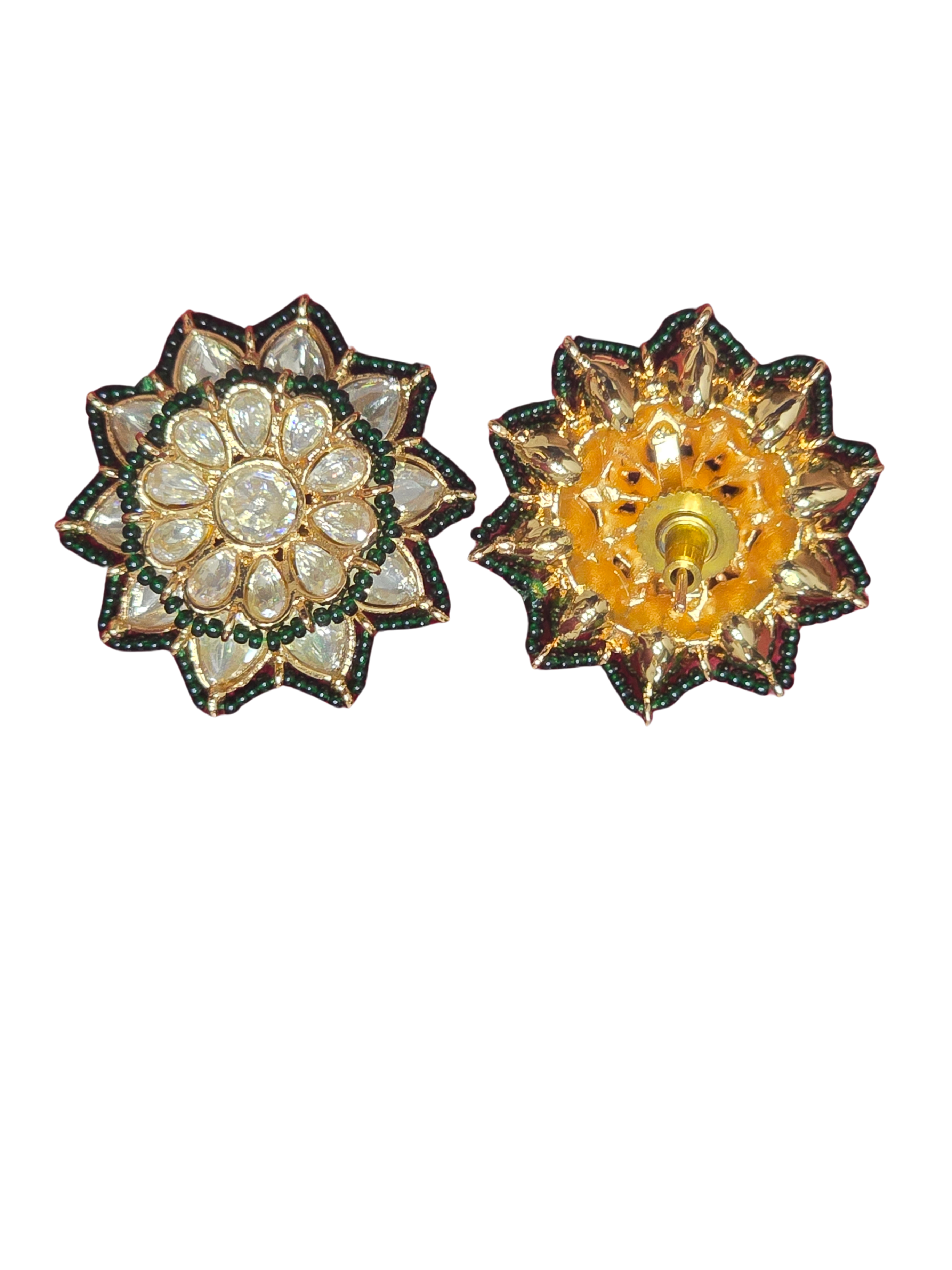 Empress kundan polki stud