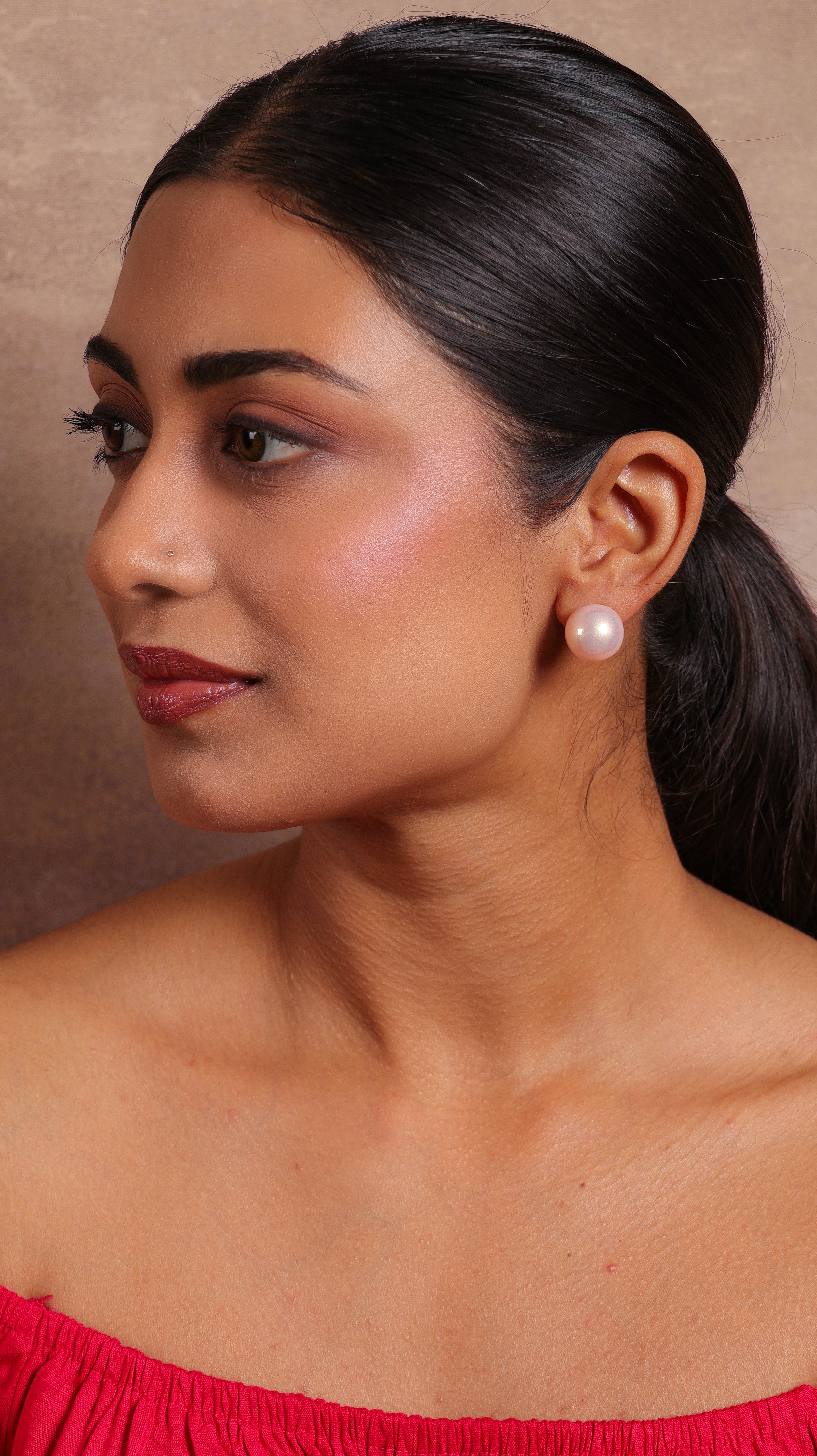 White Pearl Studs