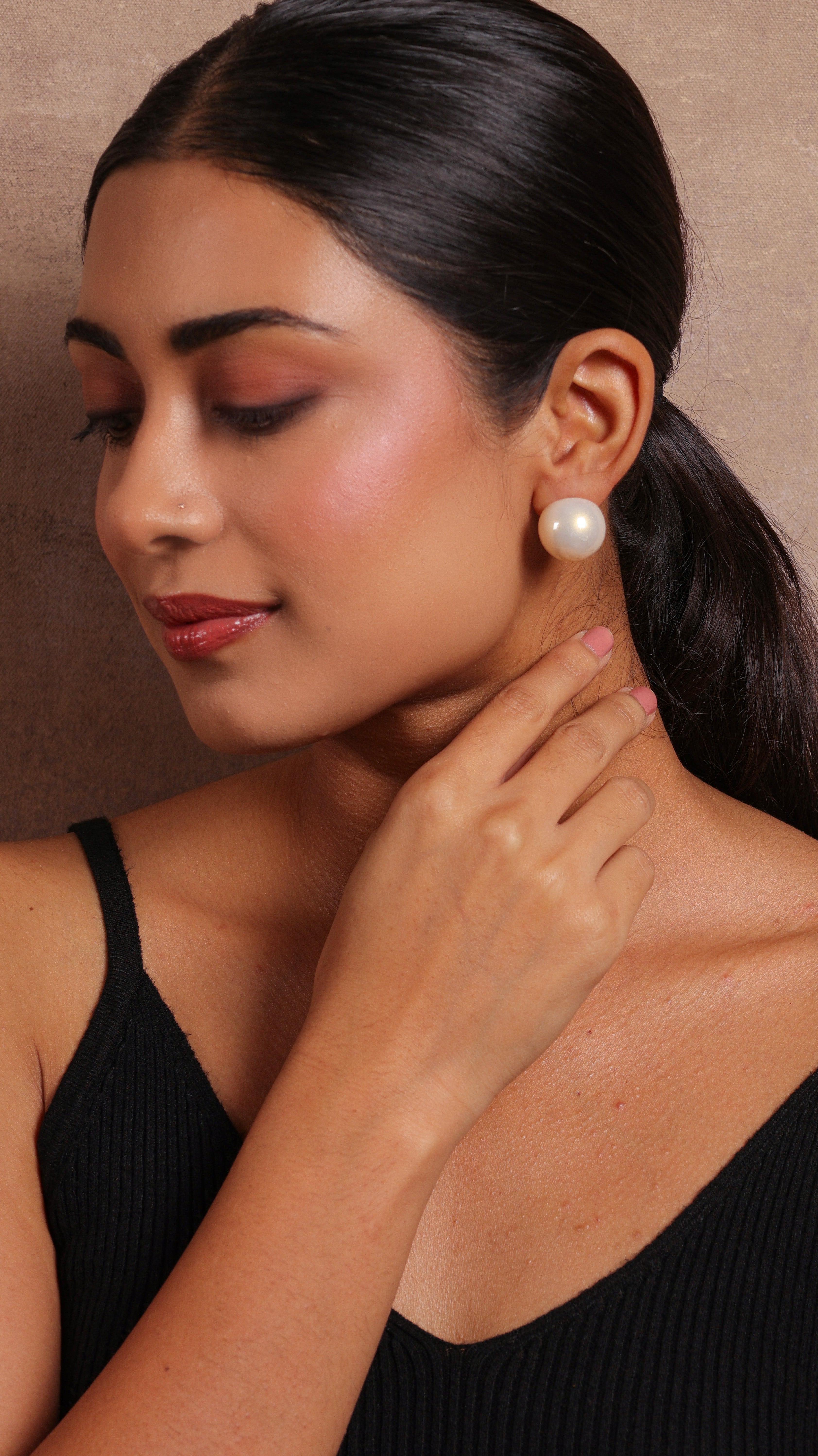 White Pearl Studs