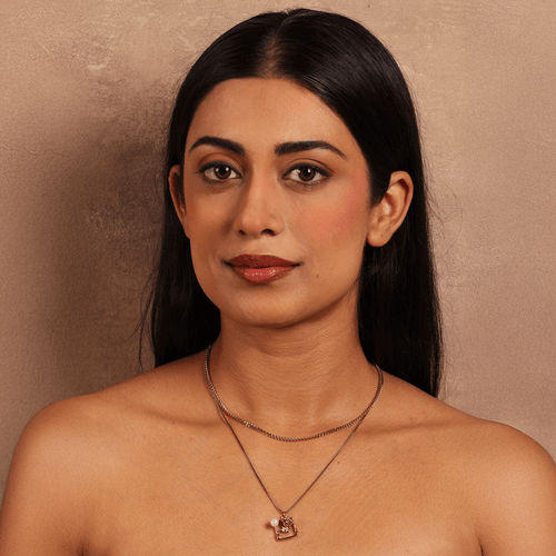 2 Layer Pearl Rose Necklace