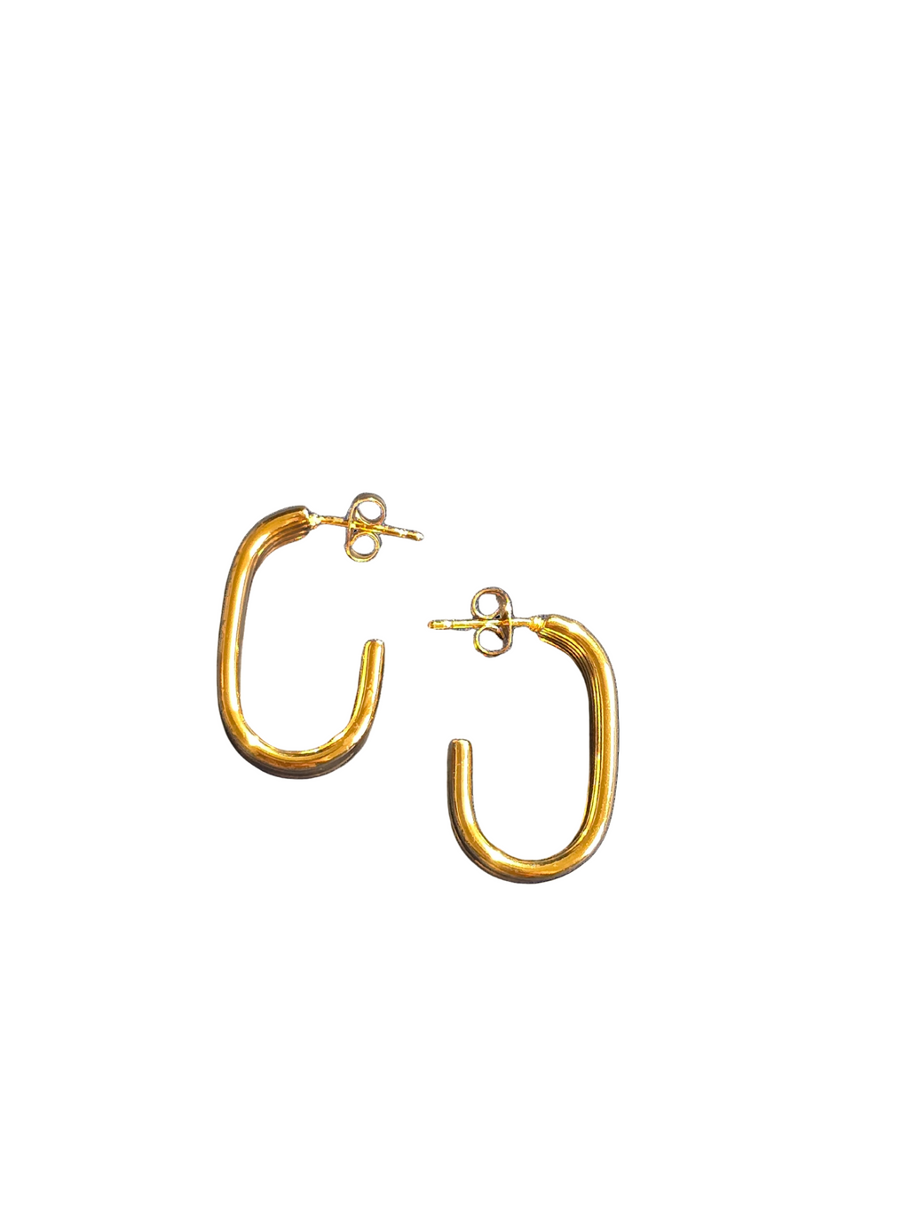 Rippled Golden hoops