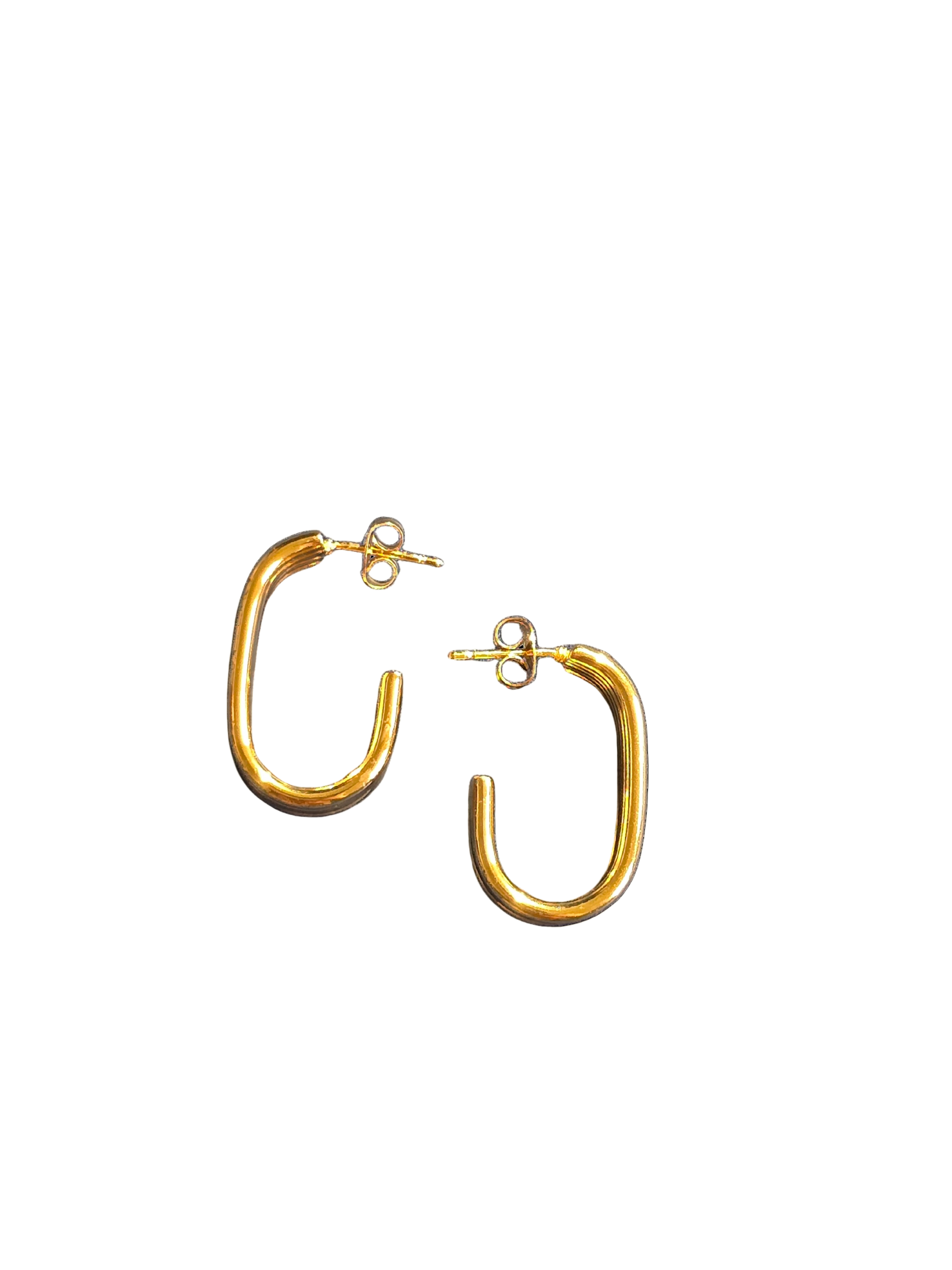 Rippled Golden hoops