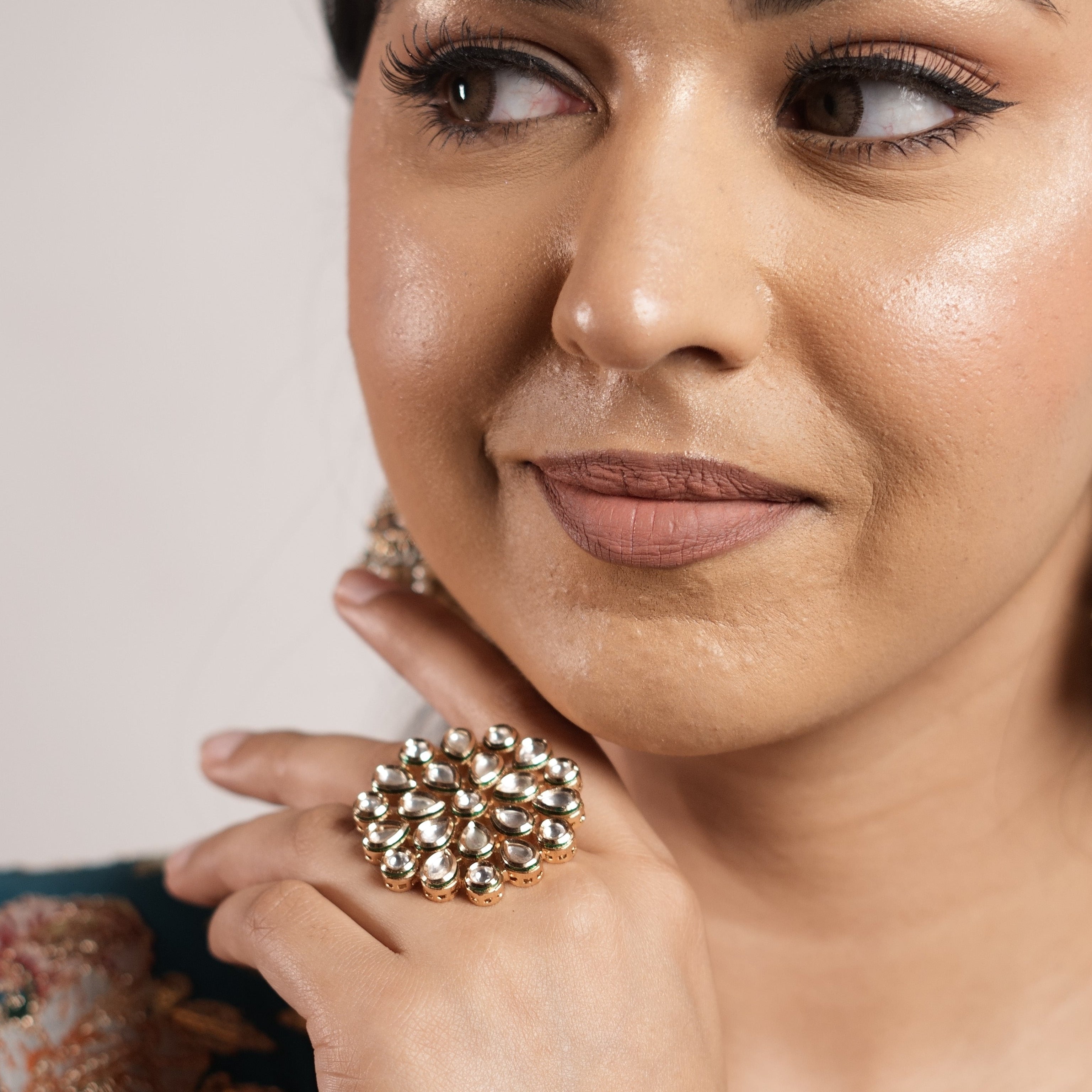 Kundan Polki statement ring