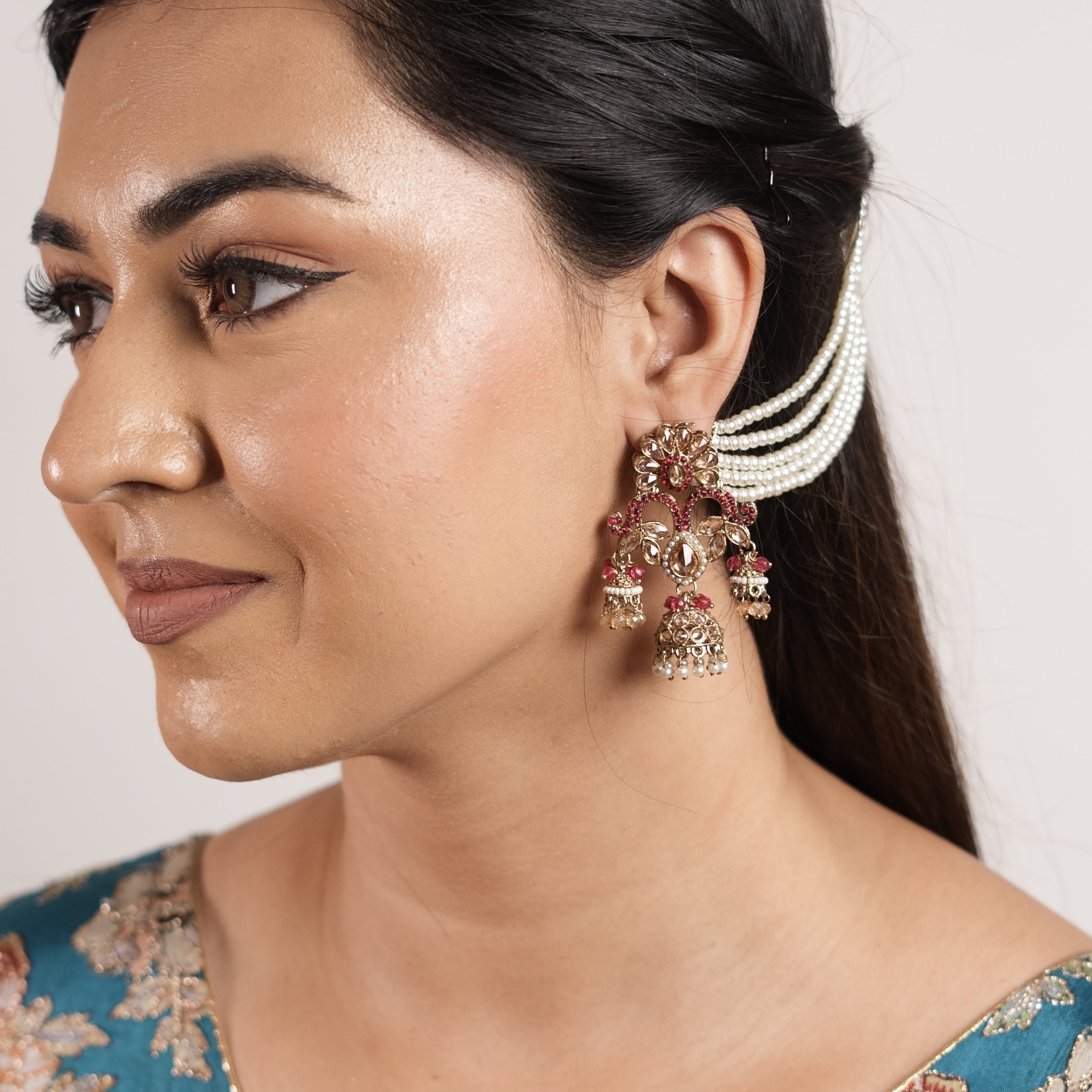 Radiance Jhumka with Kaanchain