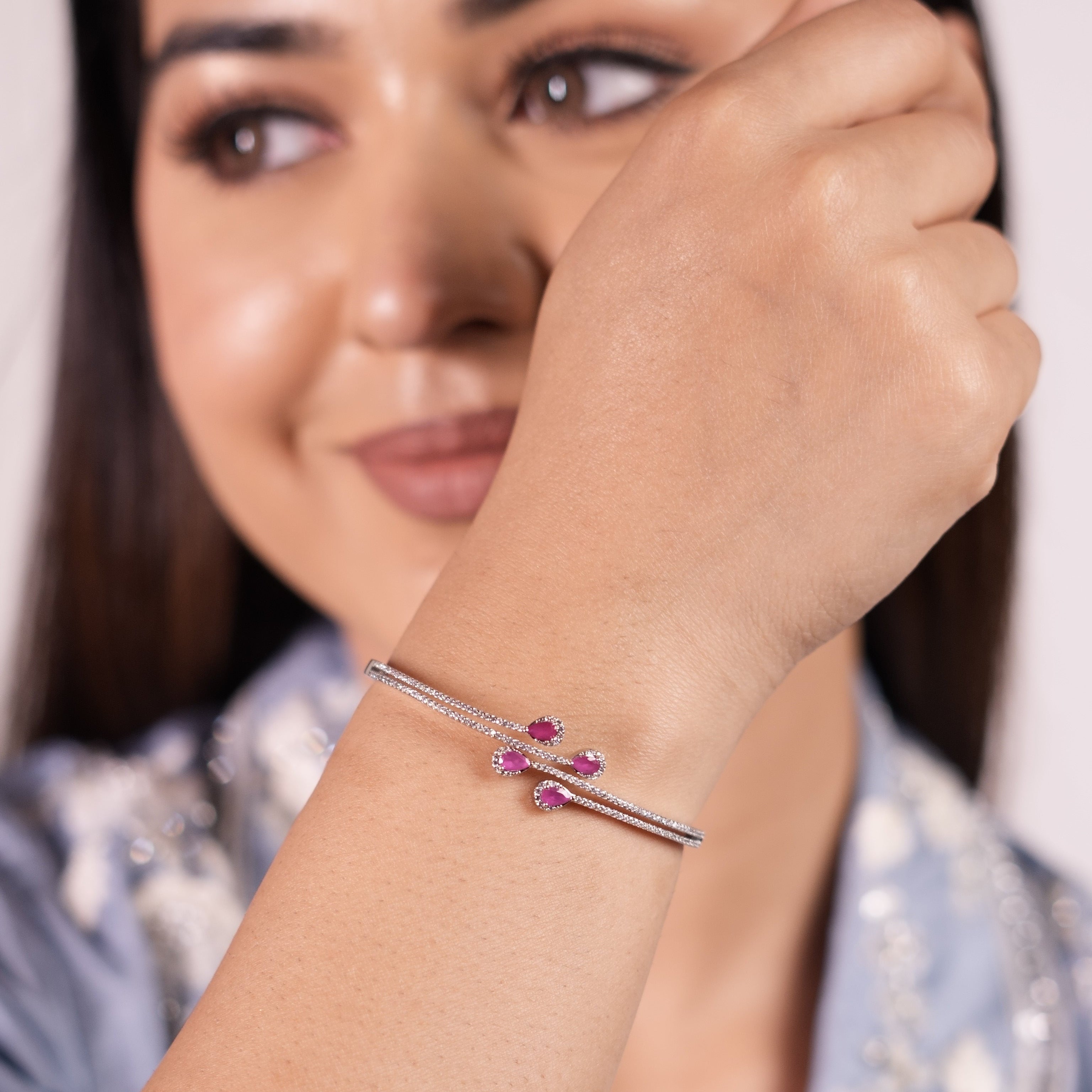 CZ Crimson Ruby Bracelet