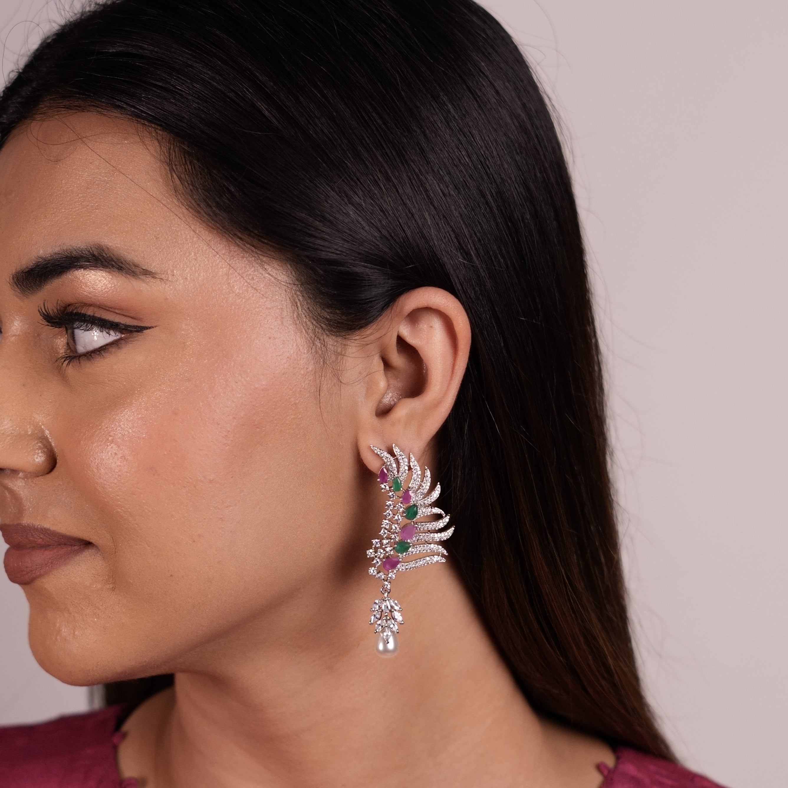 Gem Plume Earrings