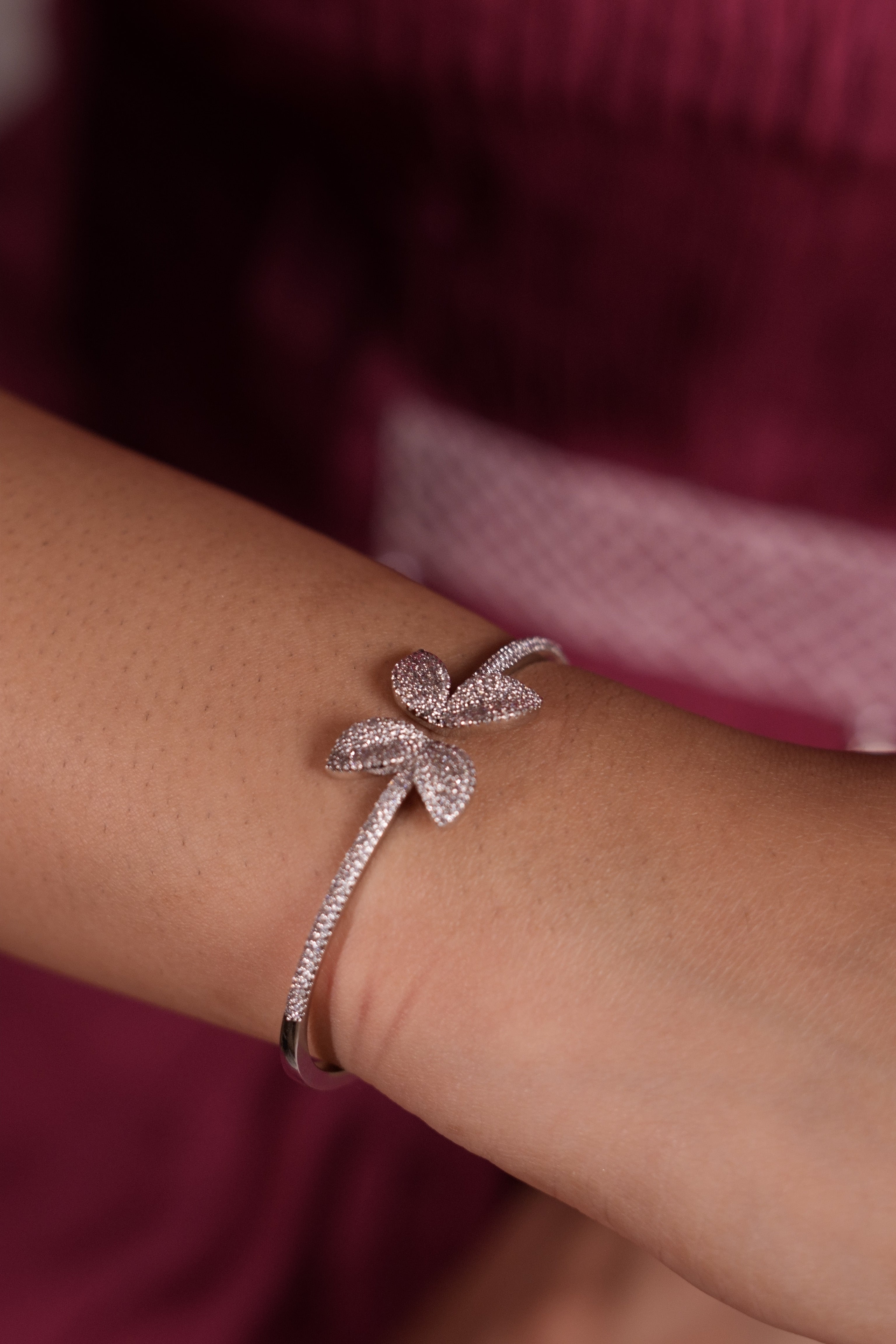 CZ Open flower Bracelet