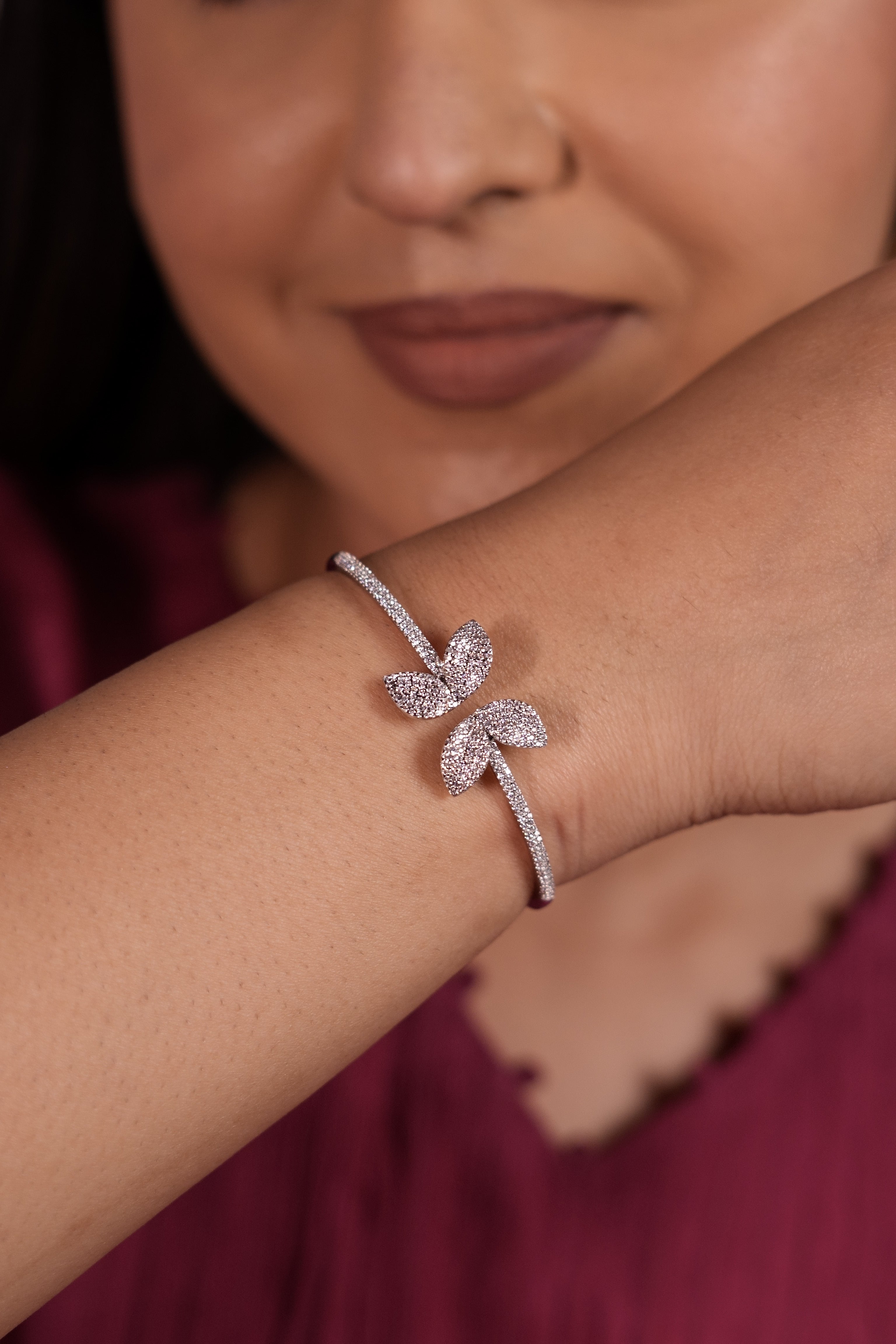 CZ Open flower Bracelet