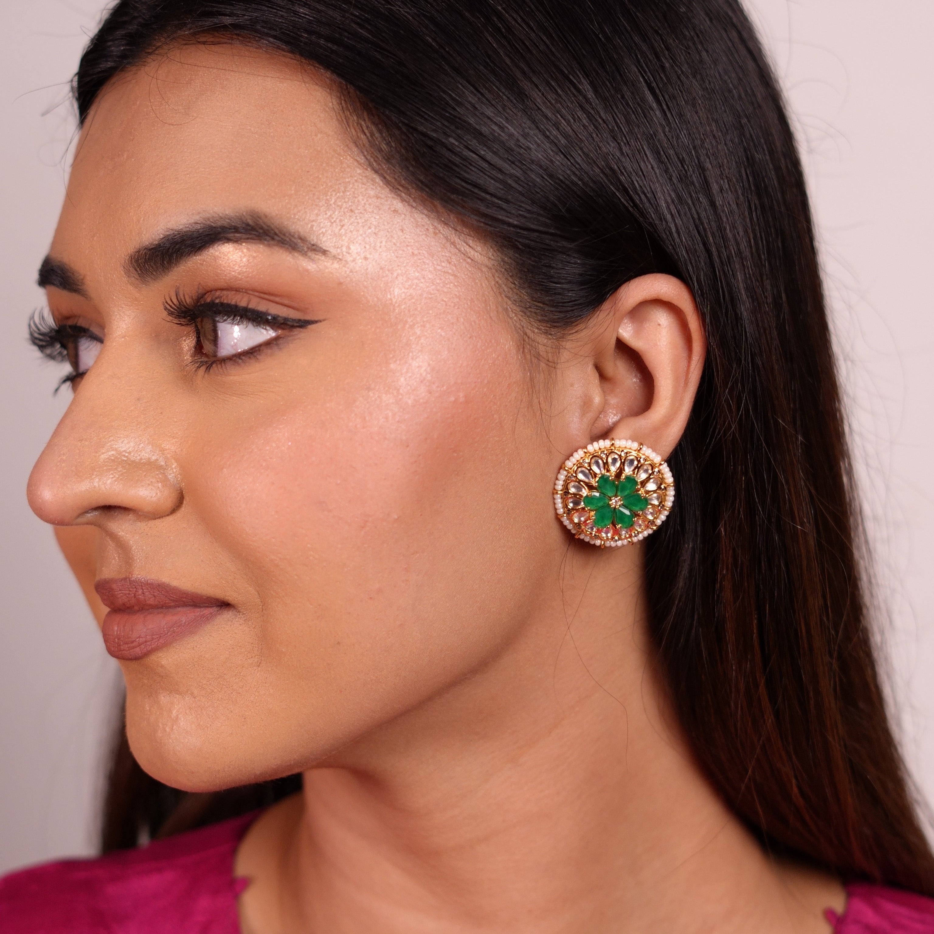 Beaded blossom studs