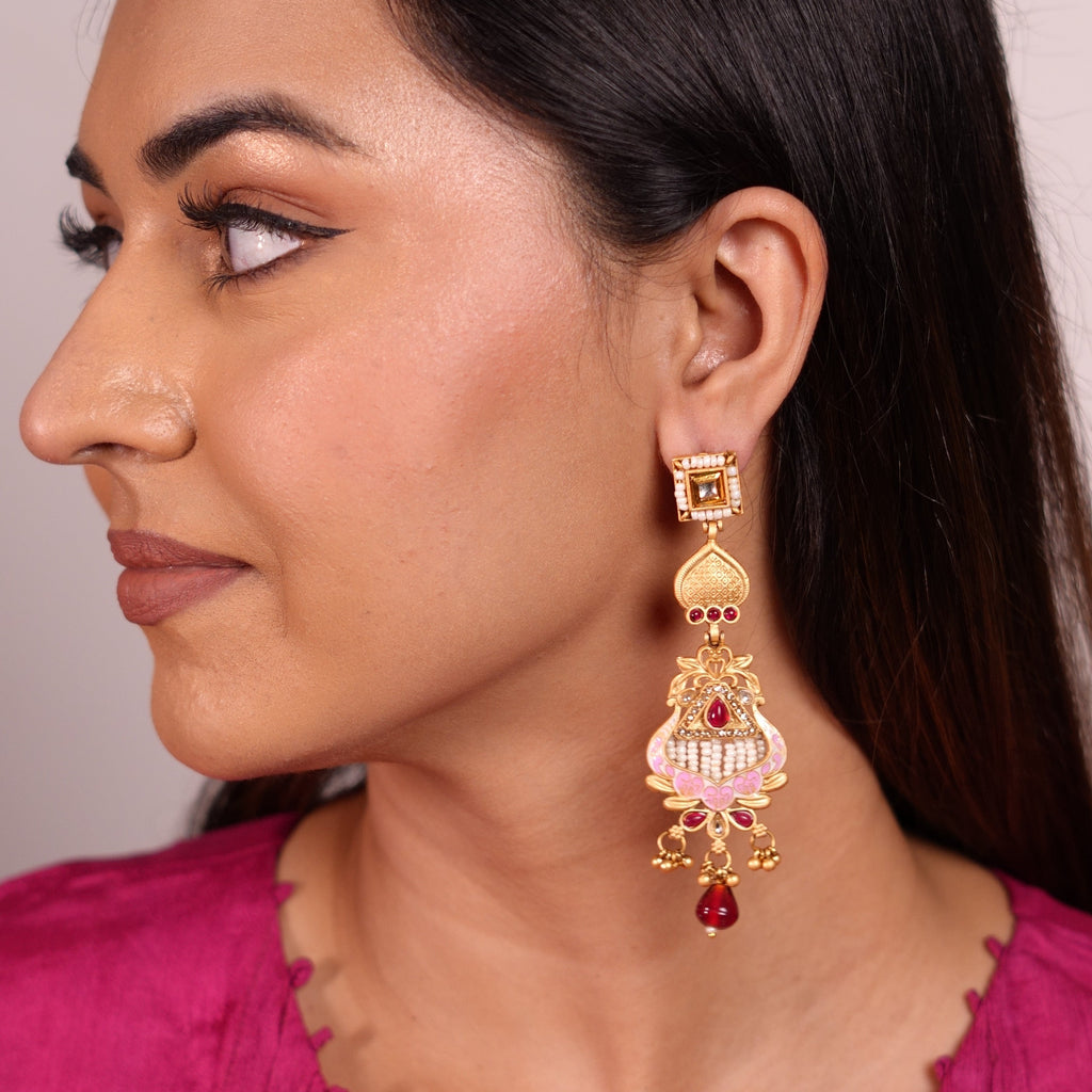 Meher Antique Gold Dangler