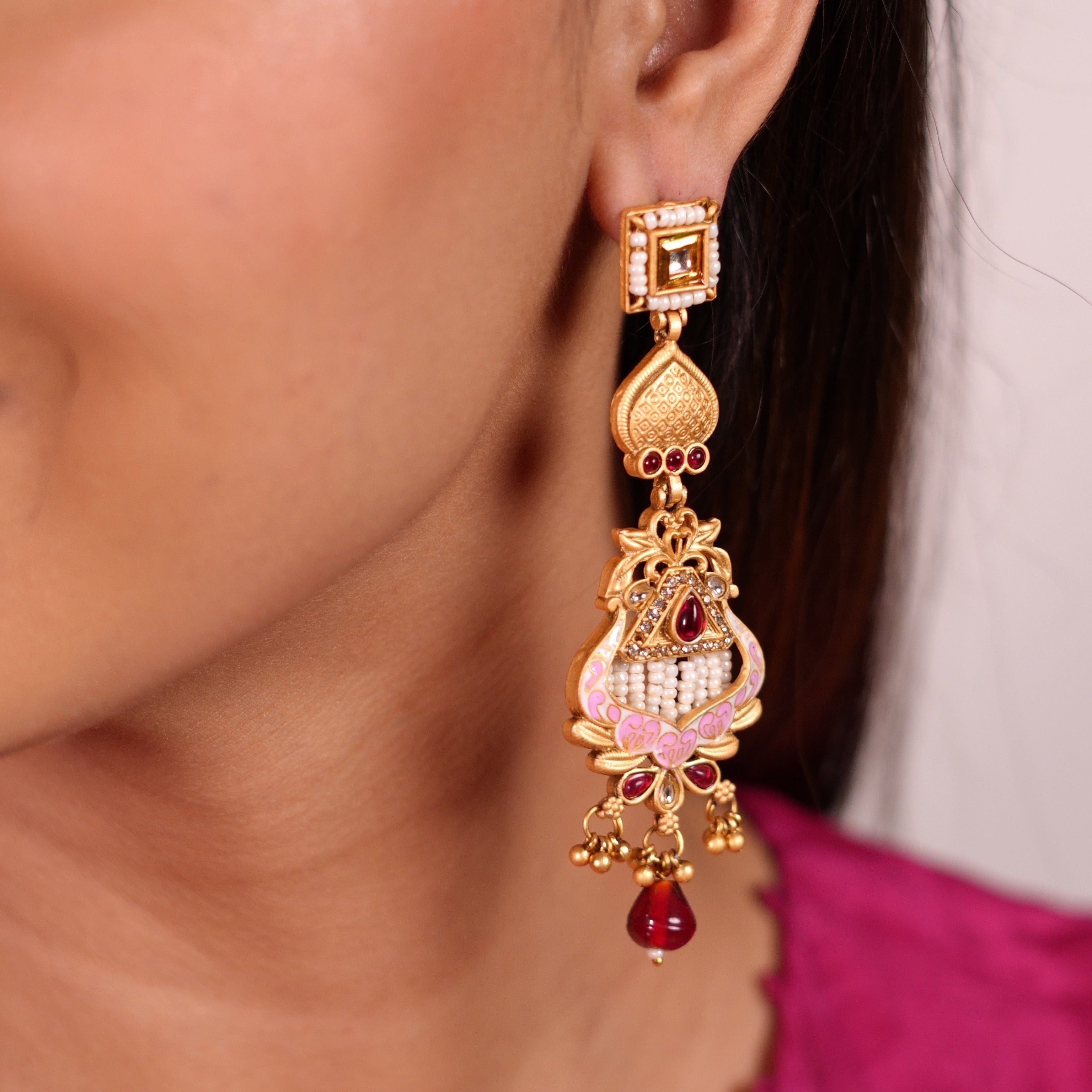 Meher Antique Gold Dangler