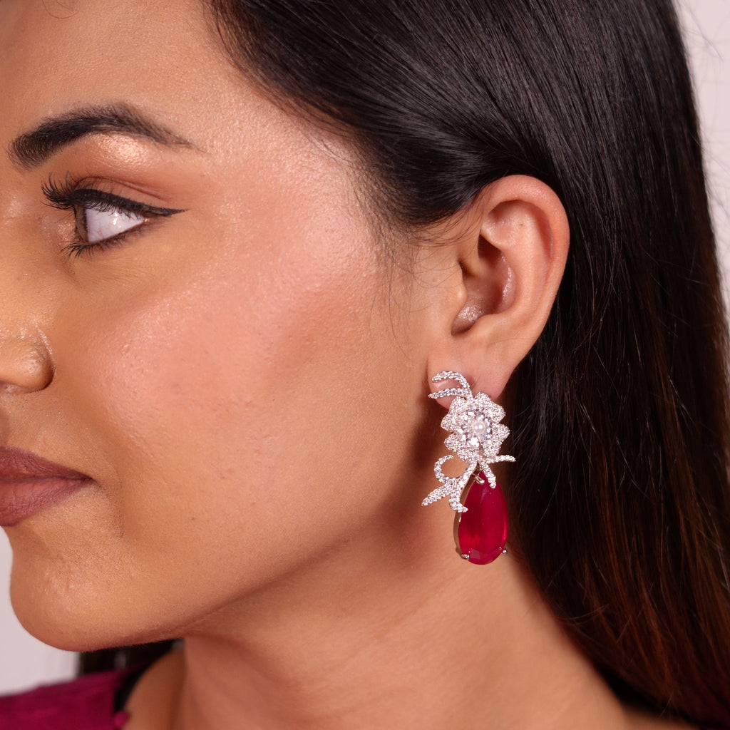 CZ Red dewdrop grace