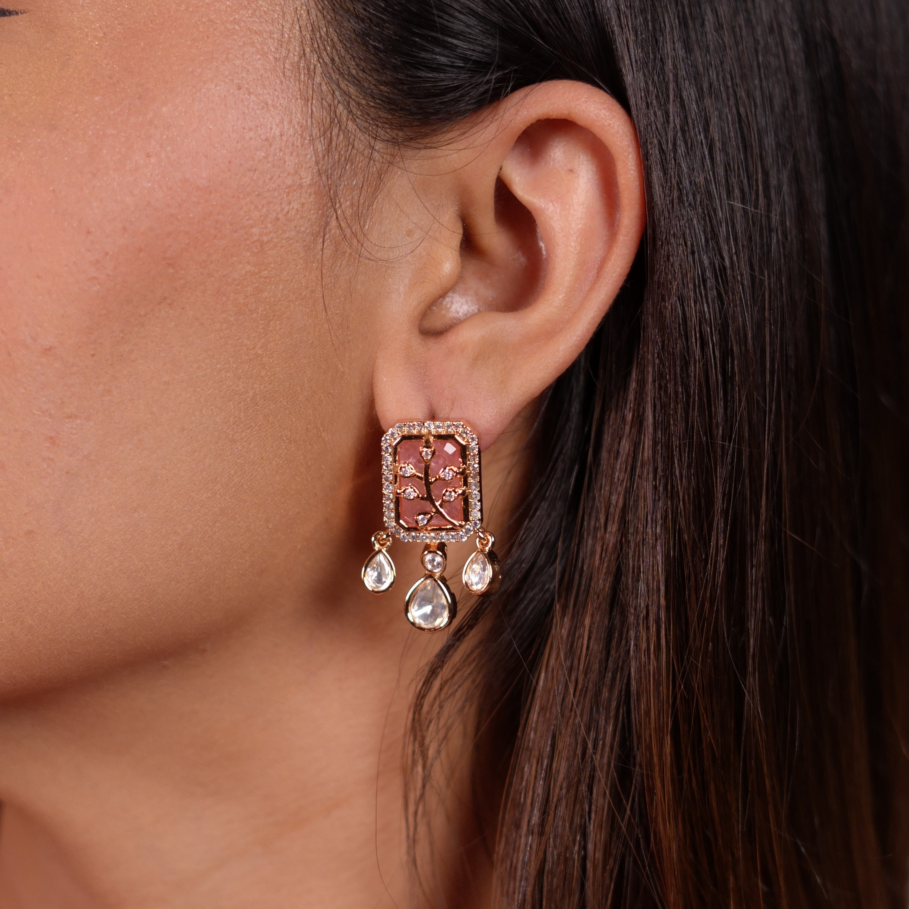 Rose Sparkle Pendant Set