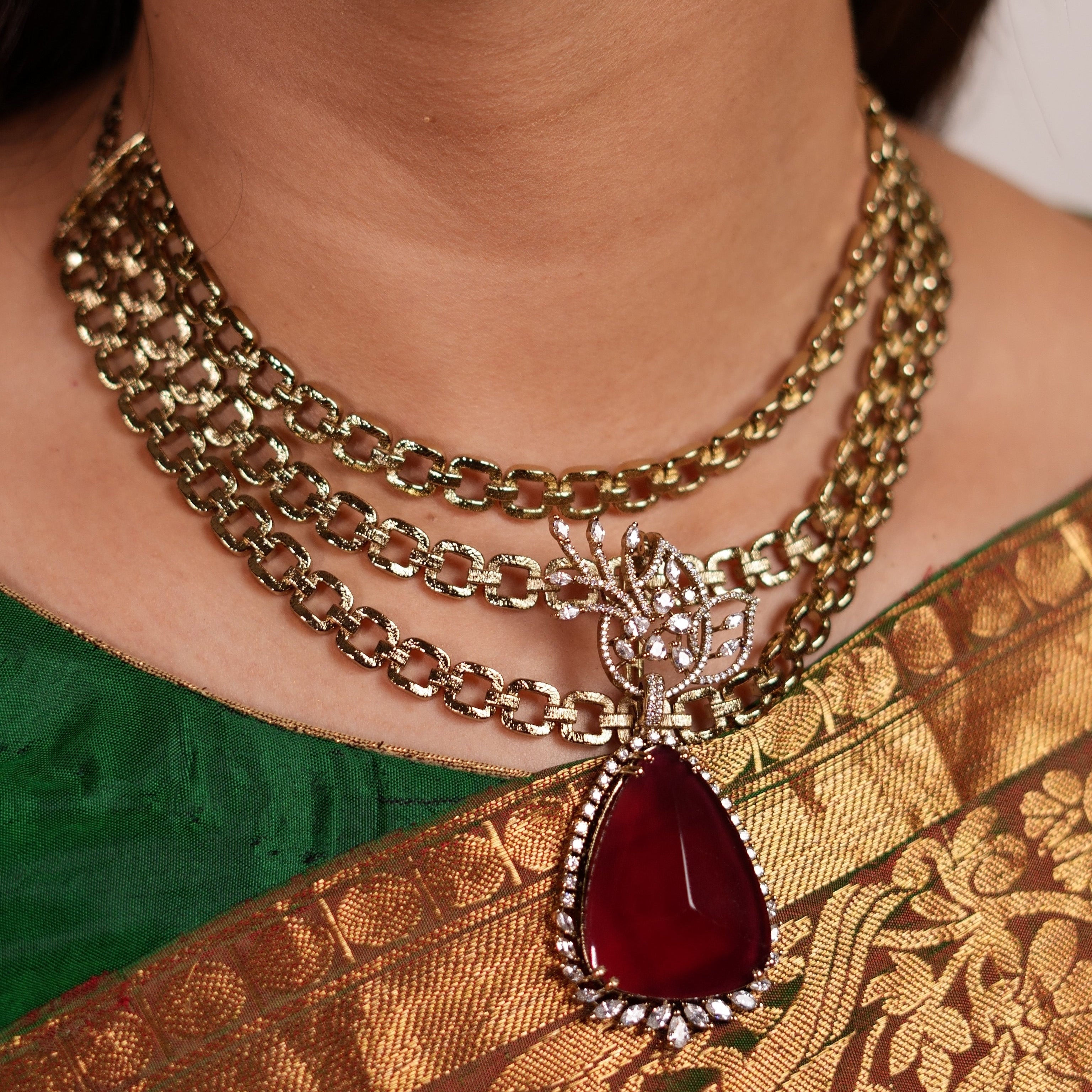 Antique Scarlet Ruby Set