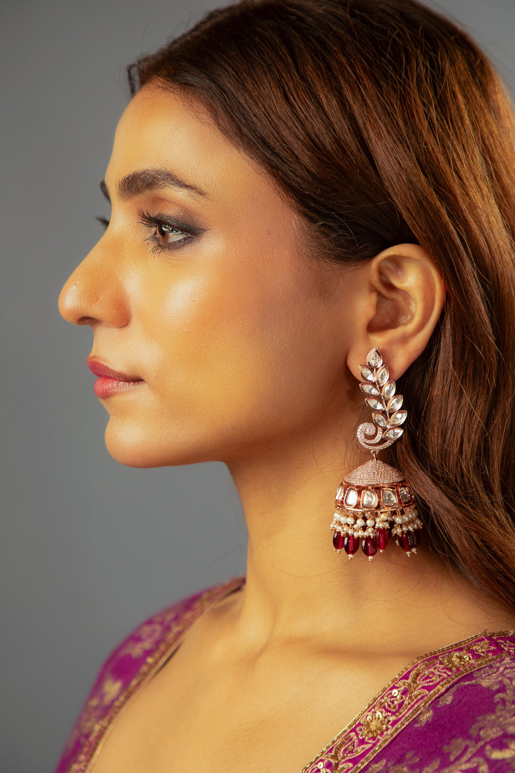 Gulnaar Rose Jhumka