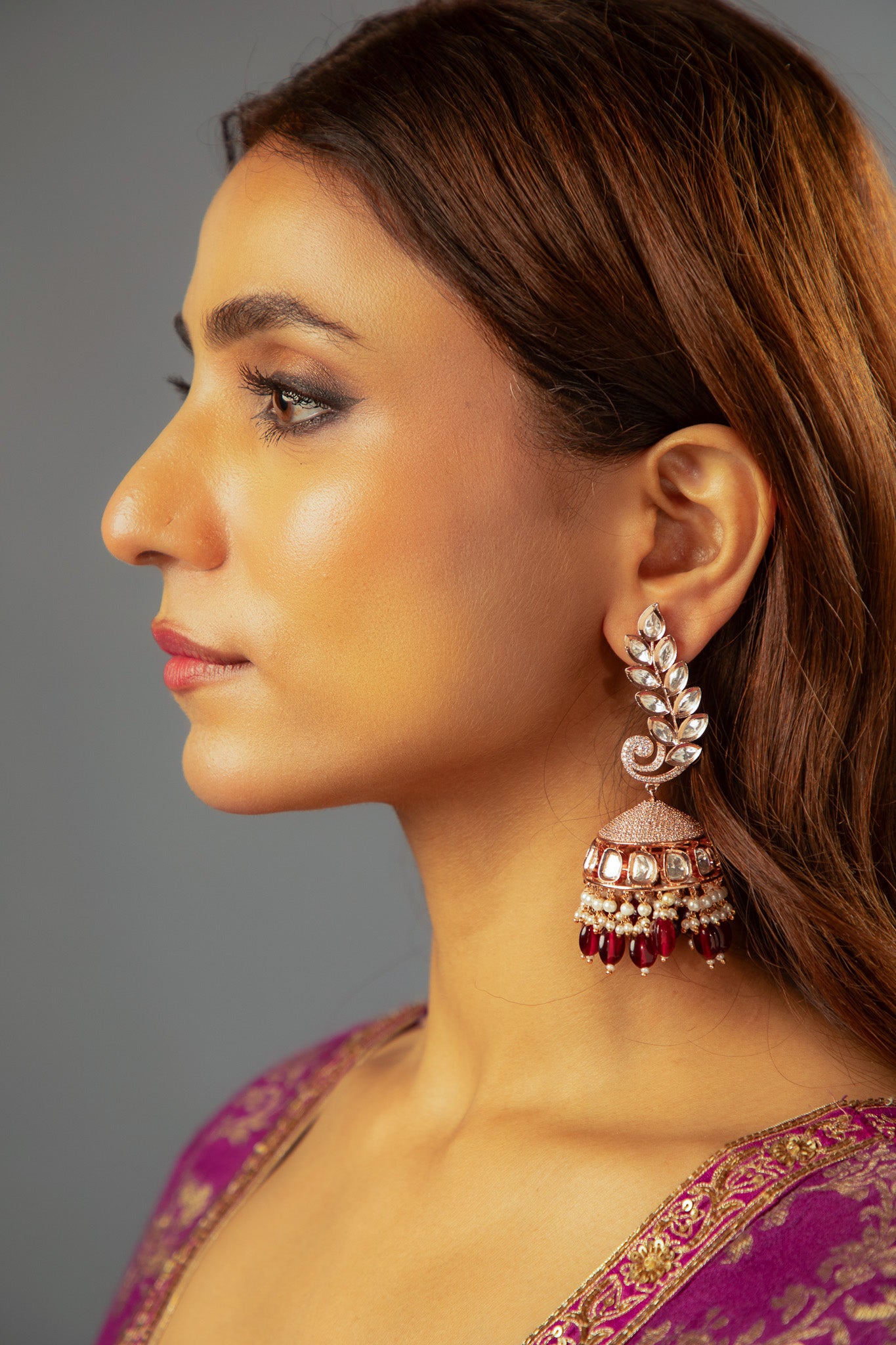 Gulnaar Rose Jhumka