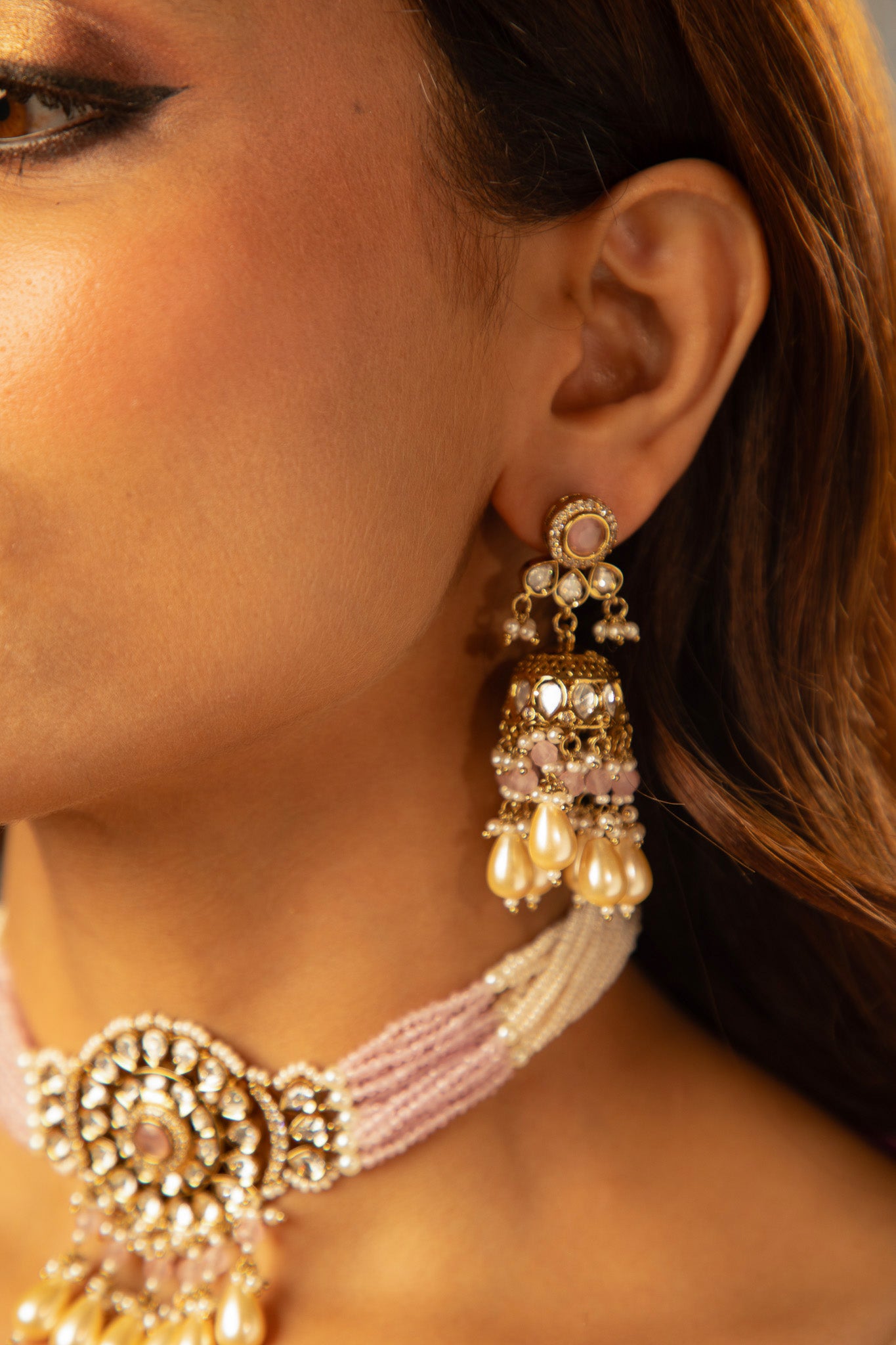 Roohi pearl beaded kundan choker set