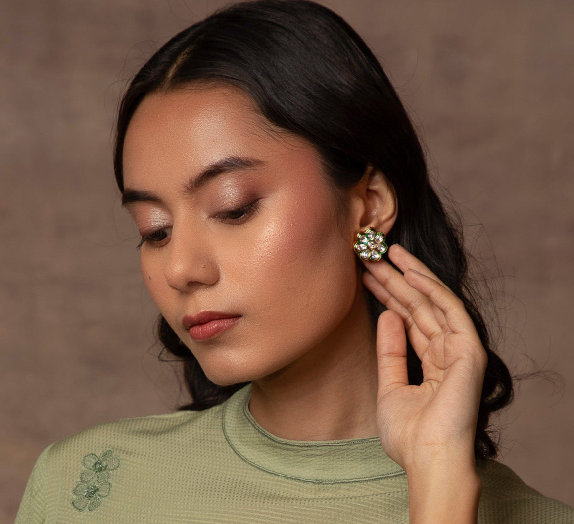 Polki Daisy Stud