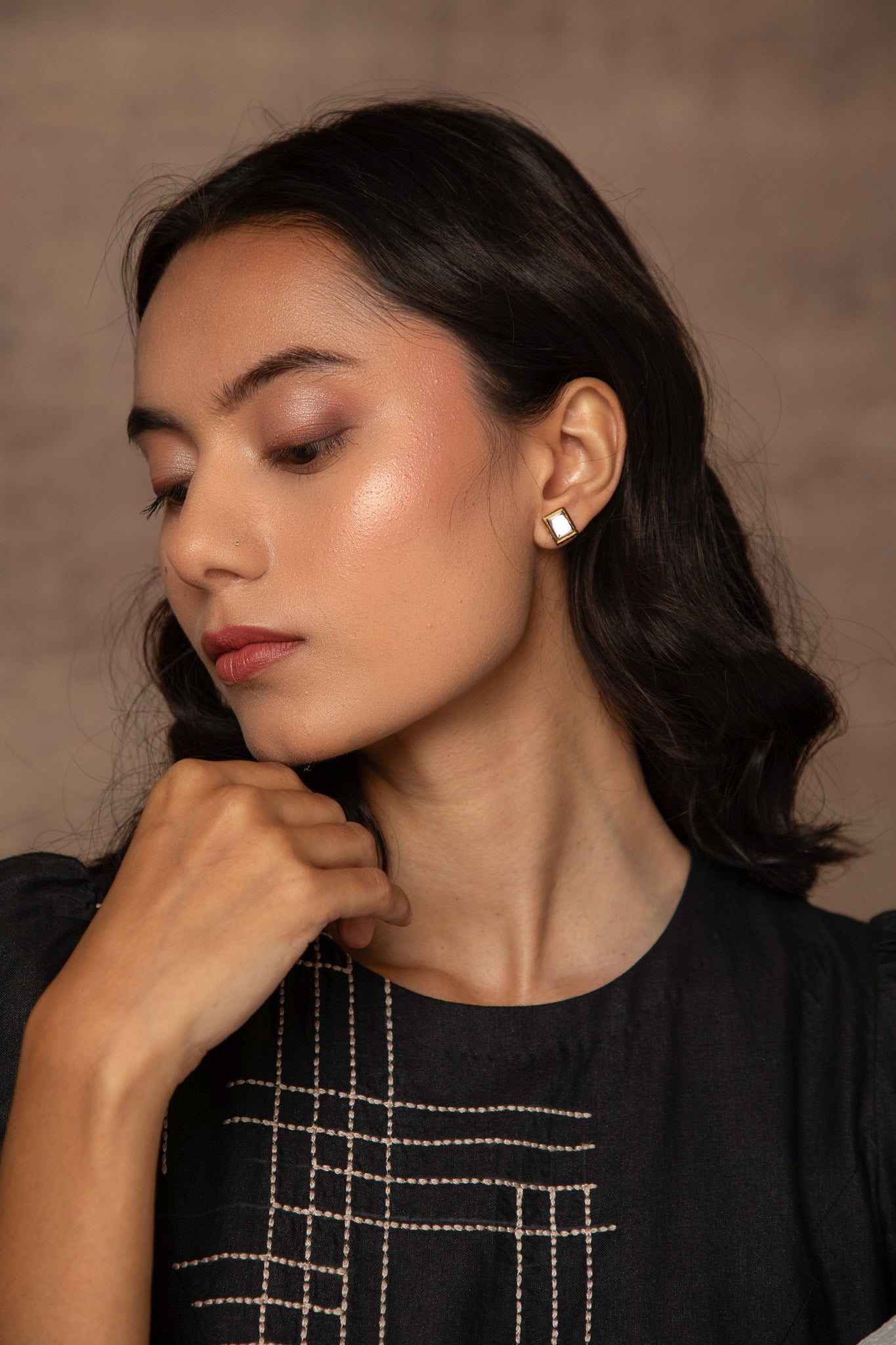 Classic Rectangular Kundan Studs