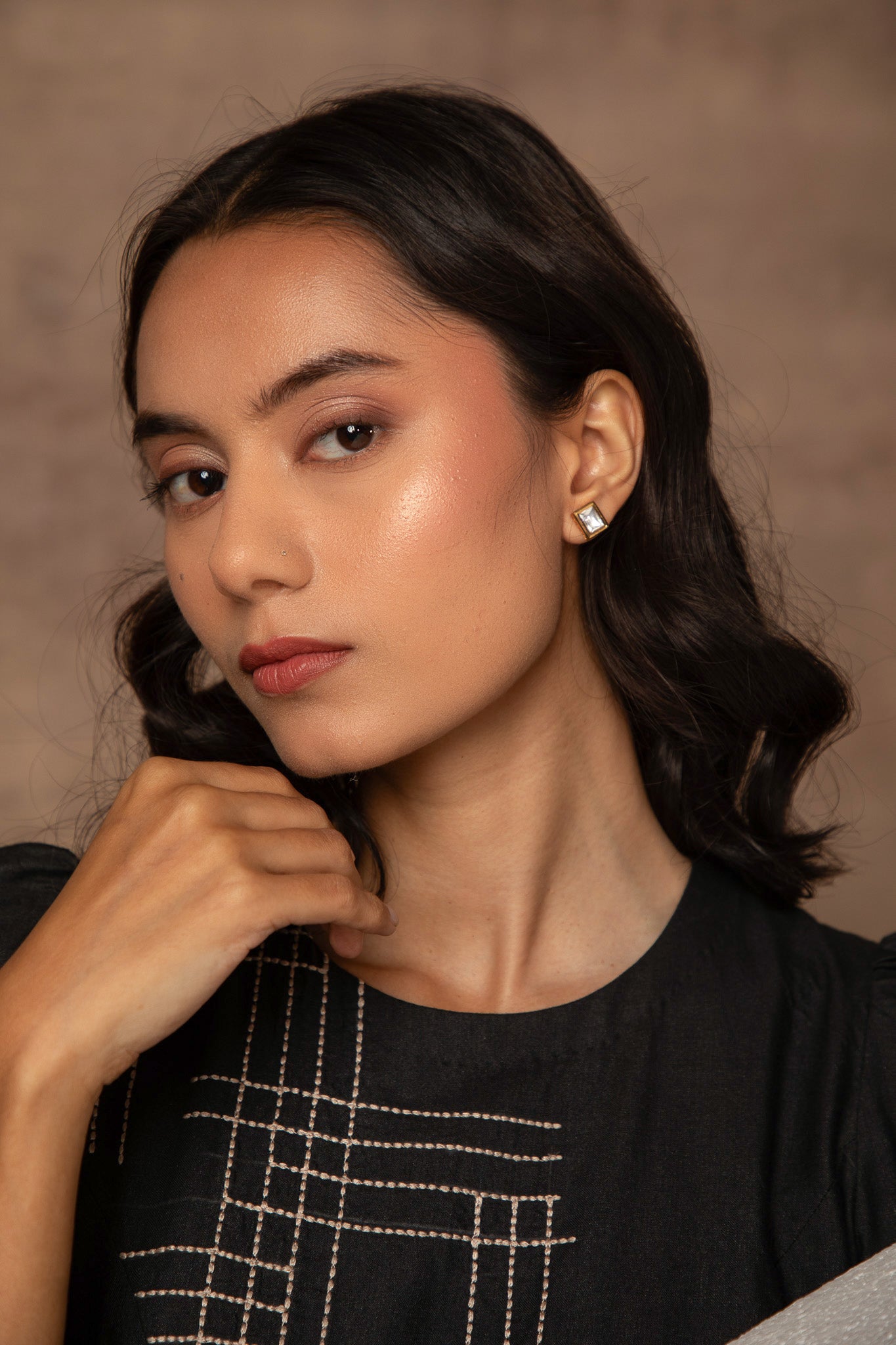 Classic Rectangular Kundan Studs