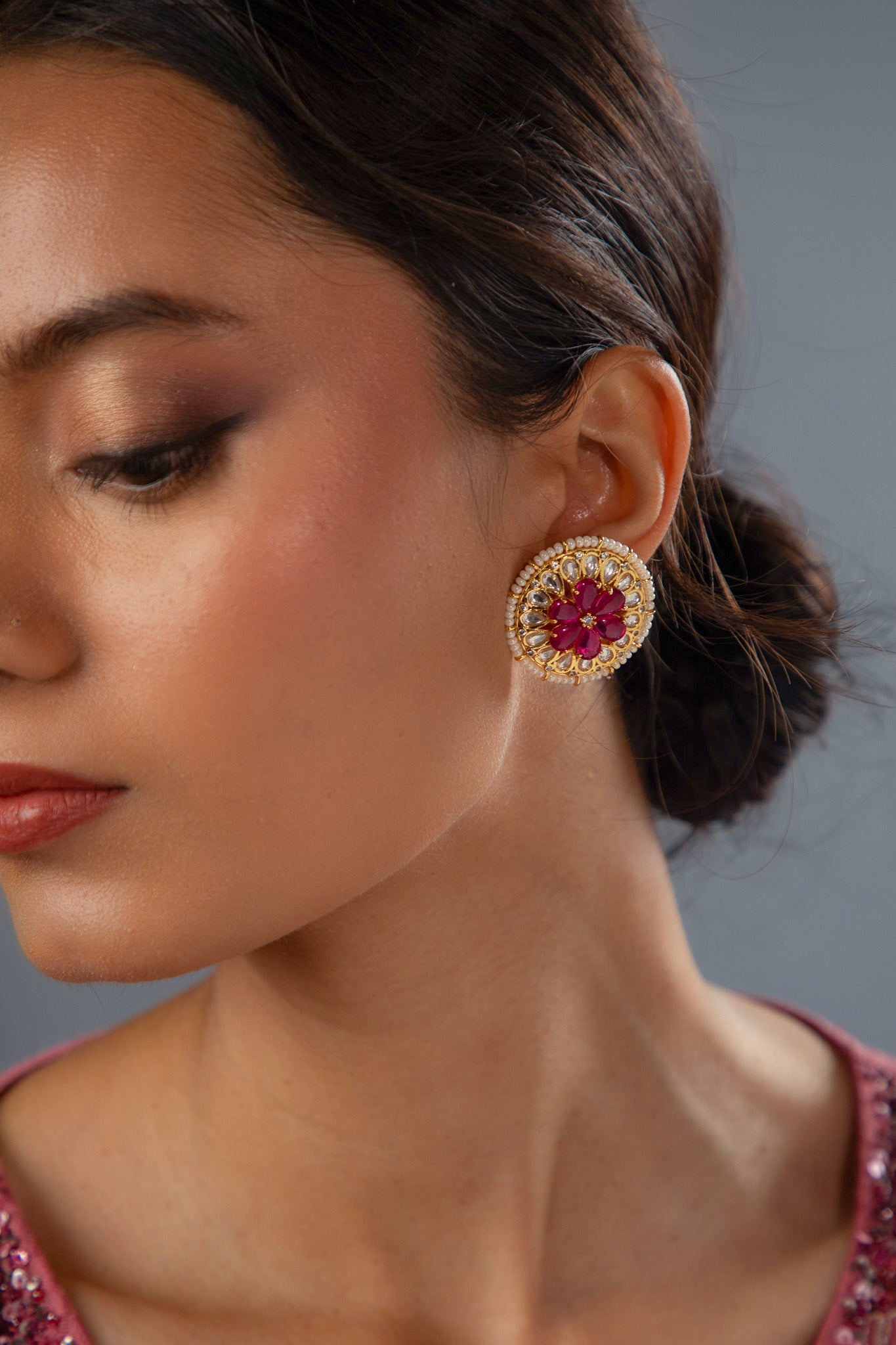 Beaded blossom studs