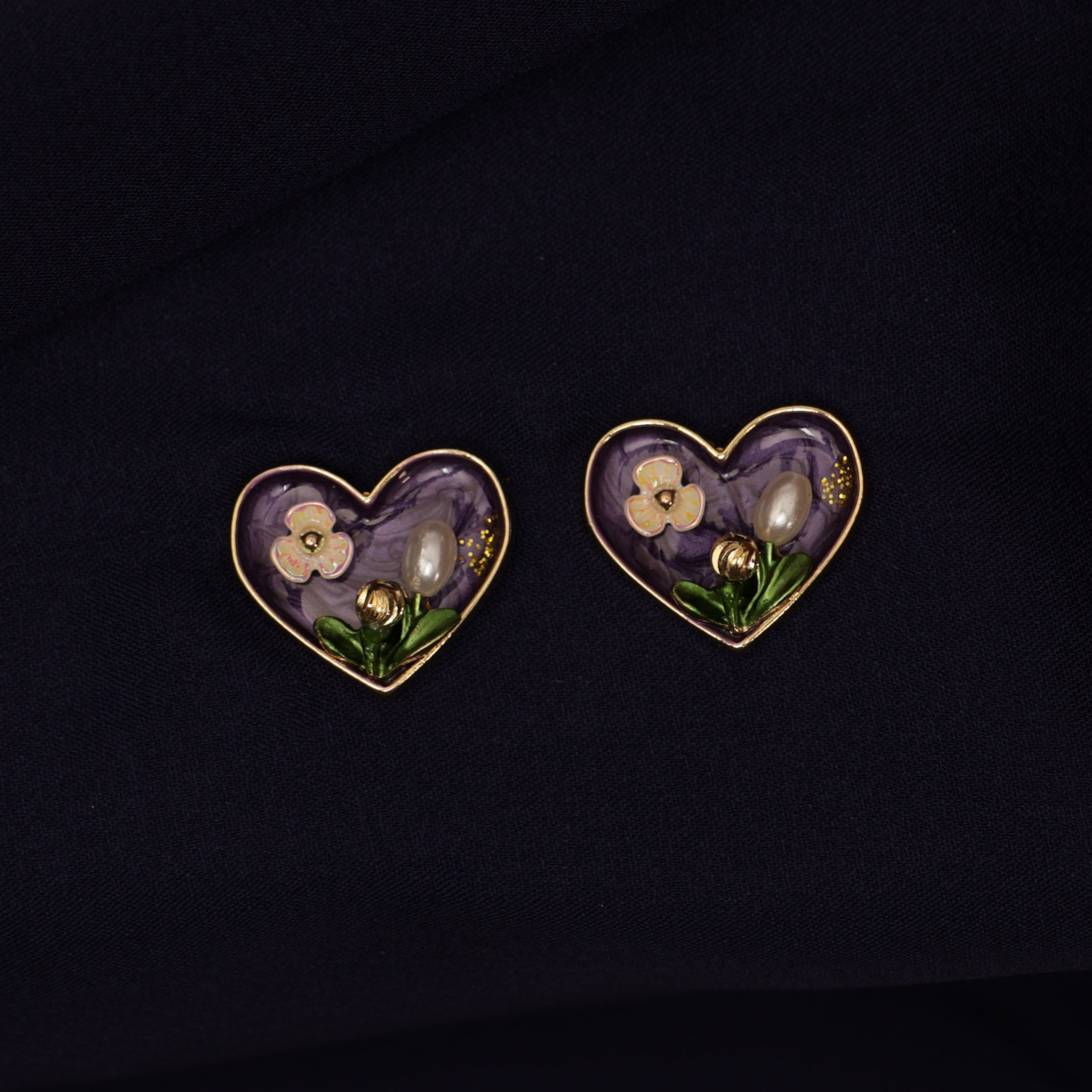 Heart Of Petal Studs