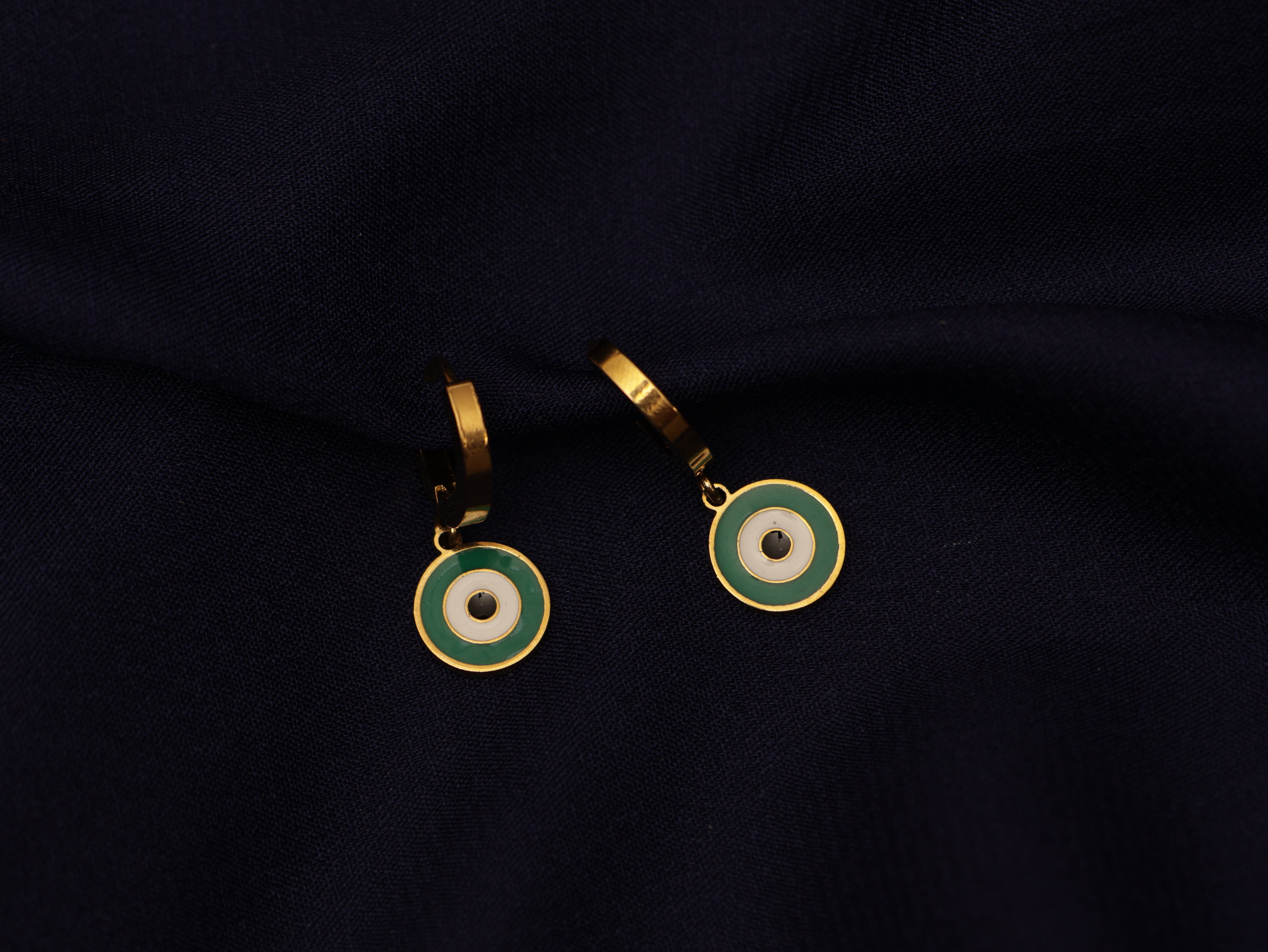 Evil eye charms earrings