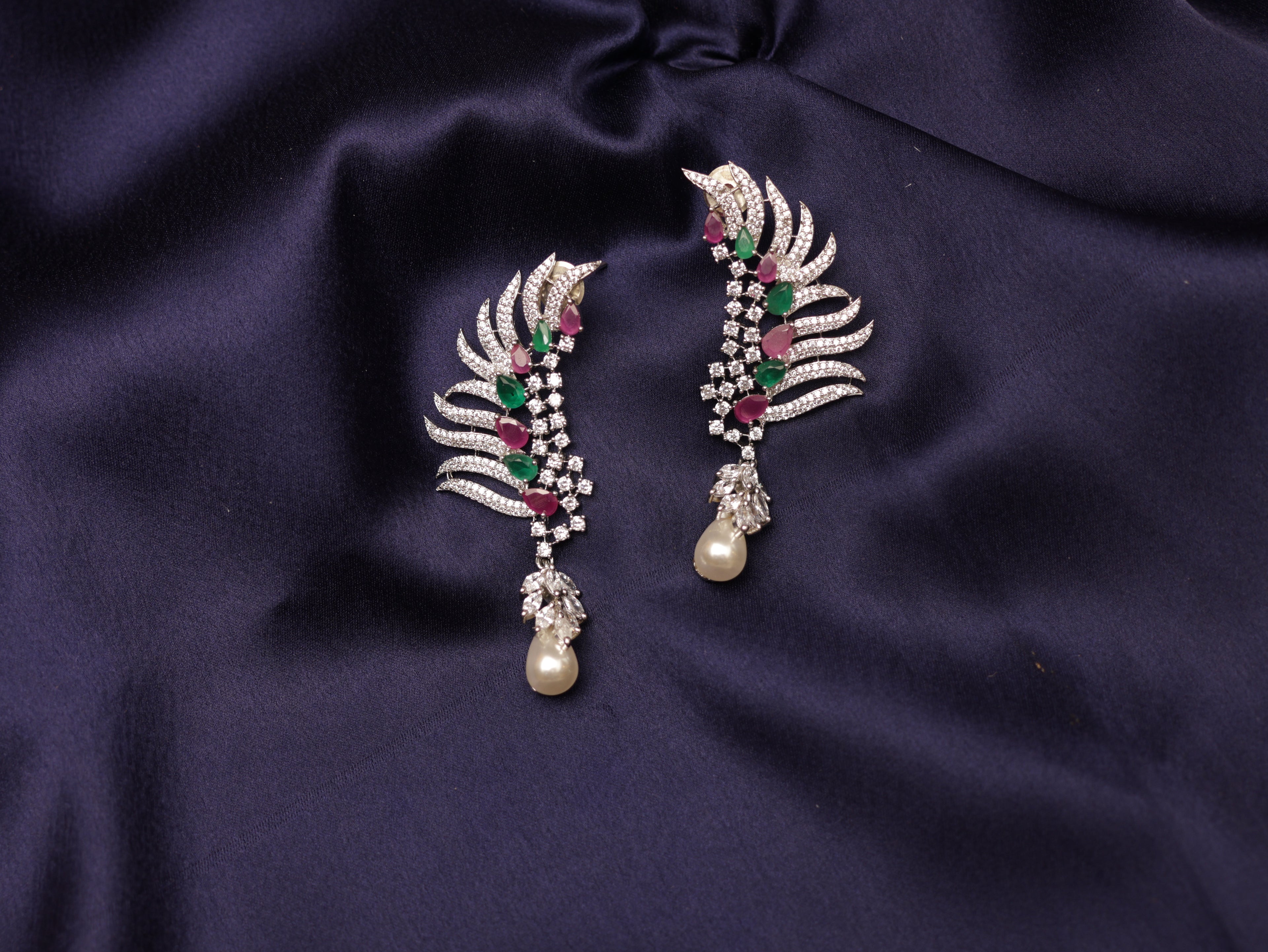Gem Plume Earrings