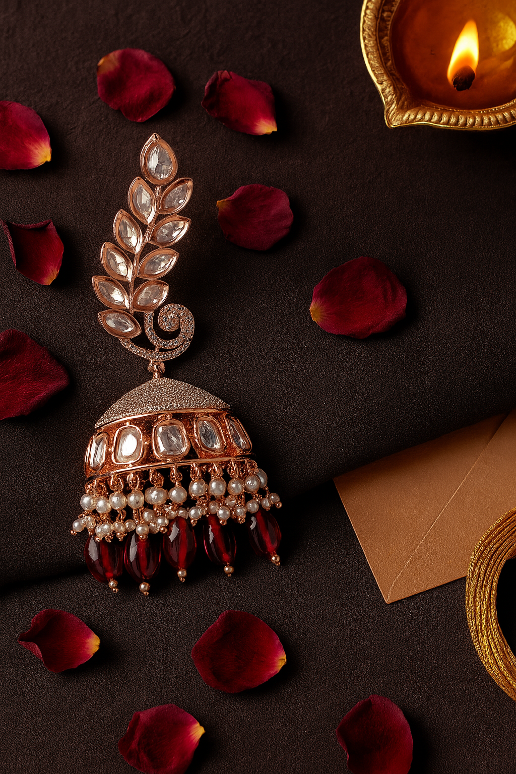 Gulnaar Rose Jhumka