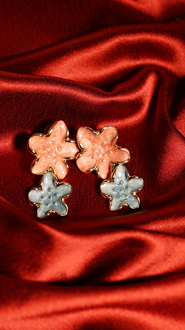 Resin Floral Earrings