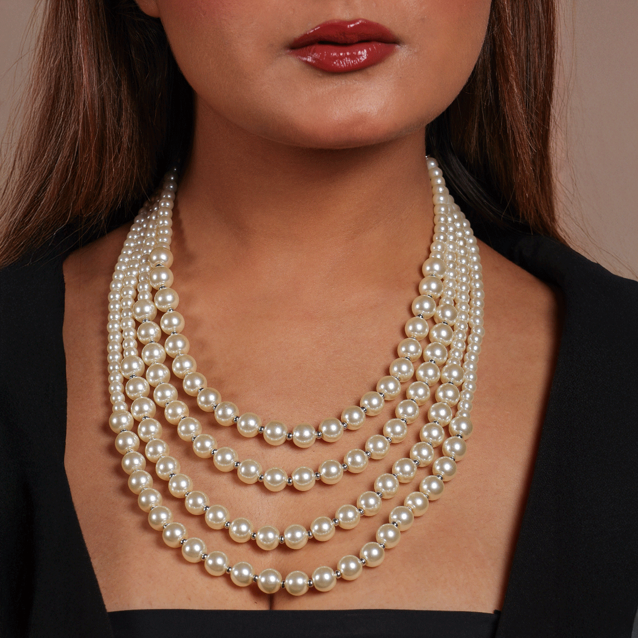 Snowdrop Pears Neckpiece With Earrings