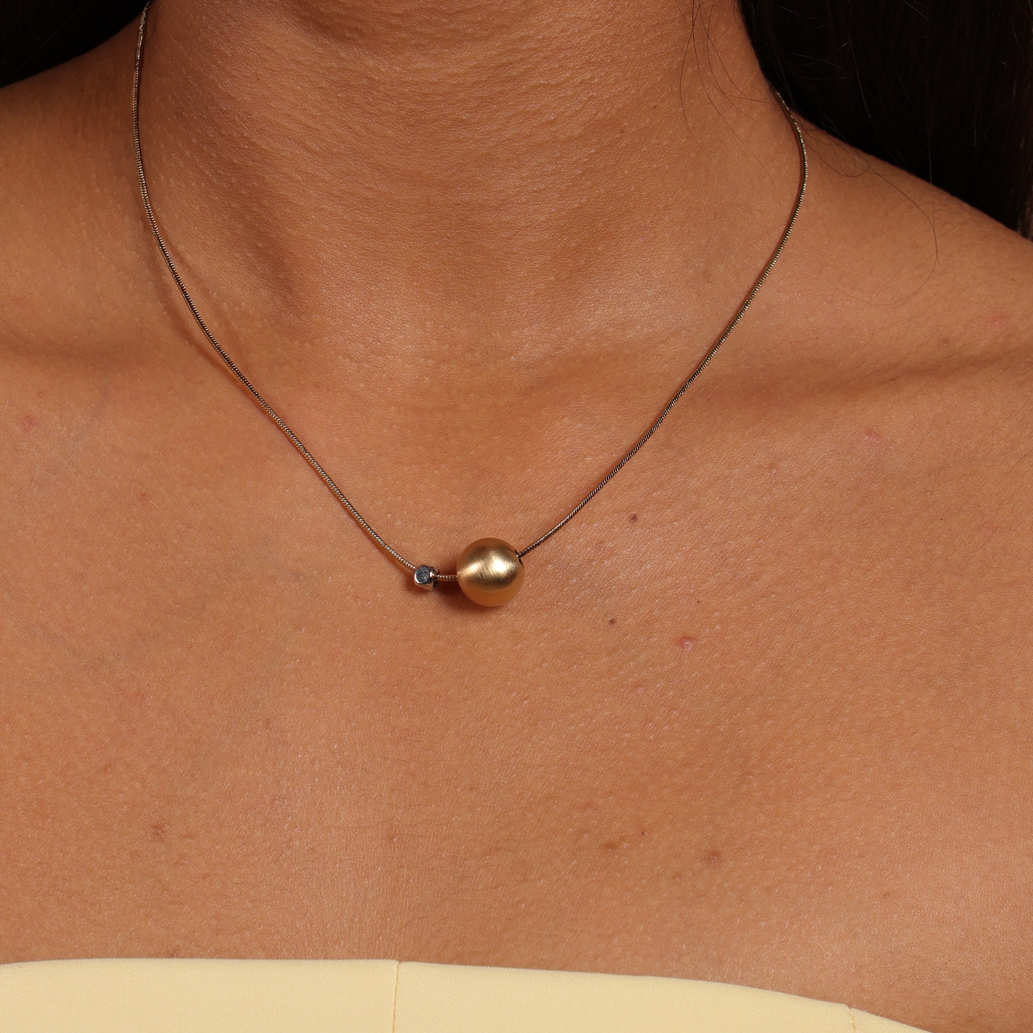 Matt Golden Ball Pendant