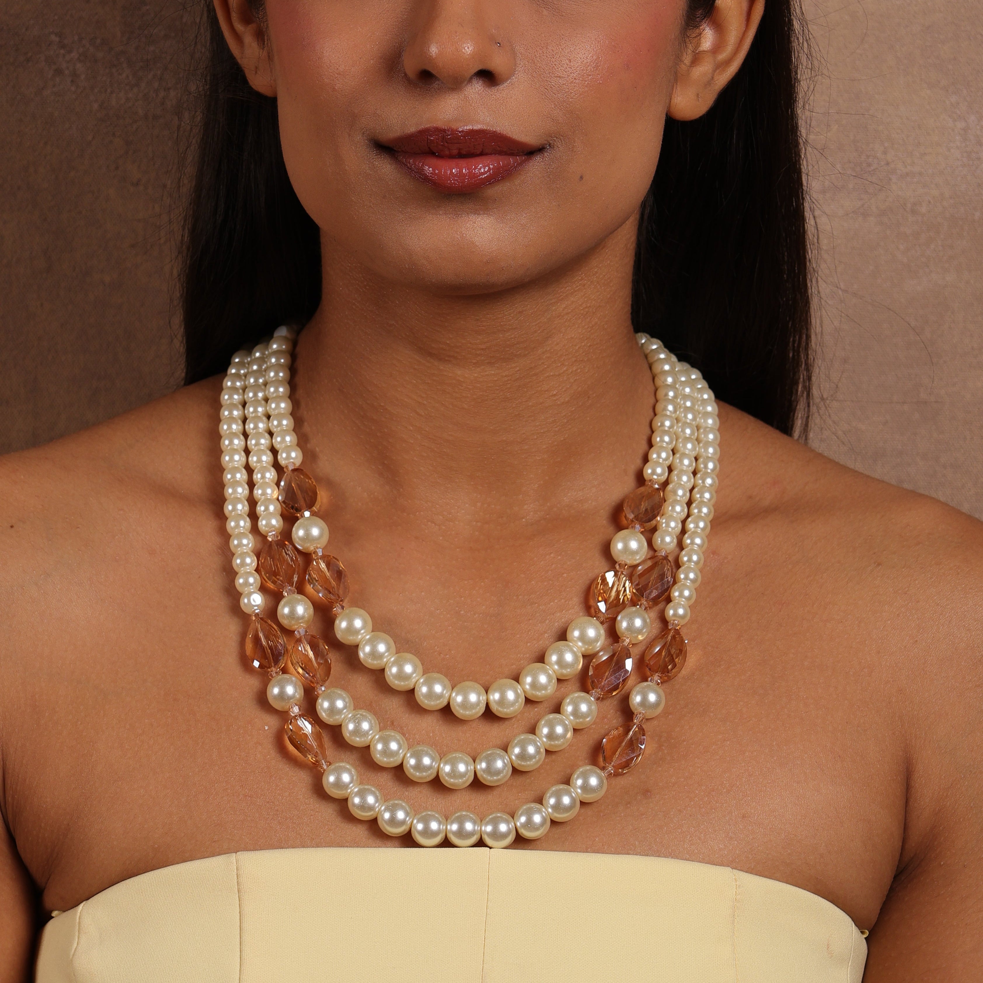 Golden Mist Pearl Necklace