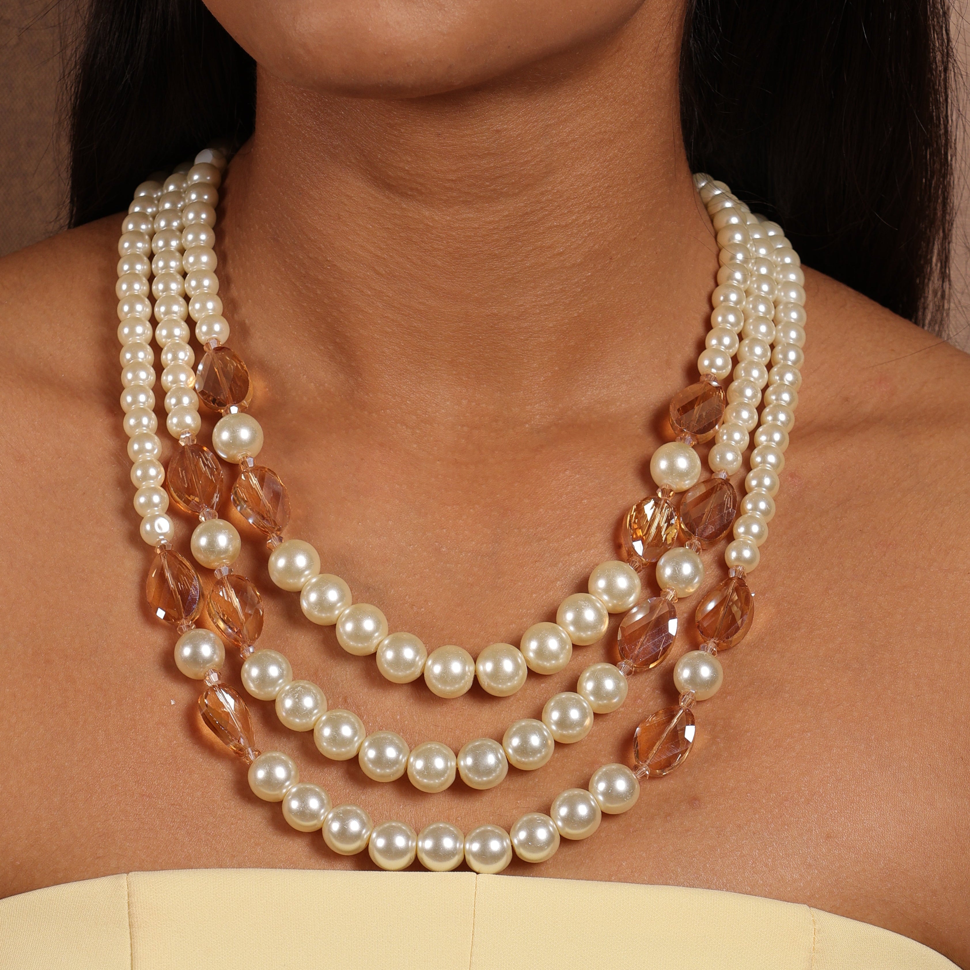 Golden Mist Pearl Necklace