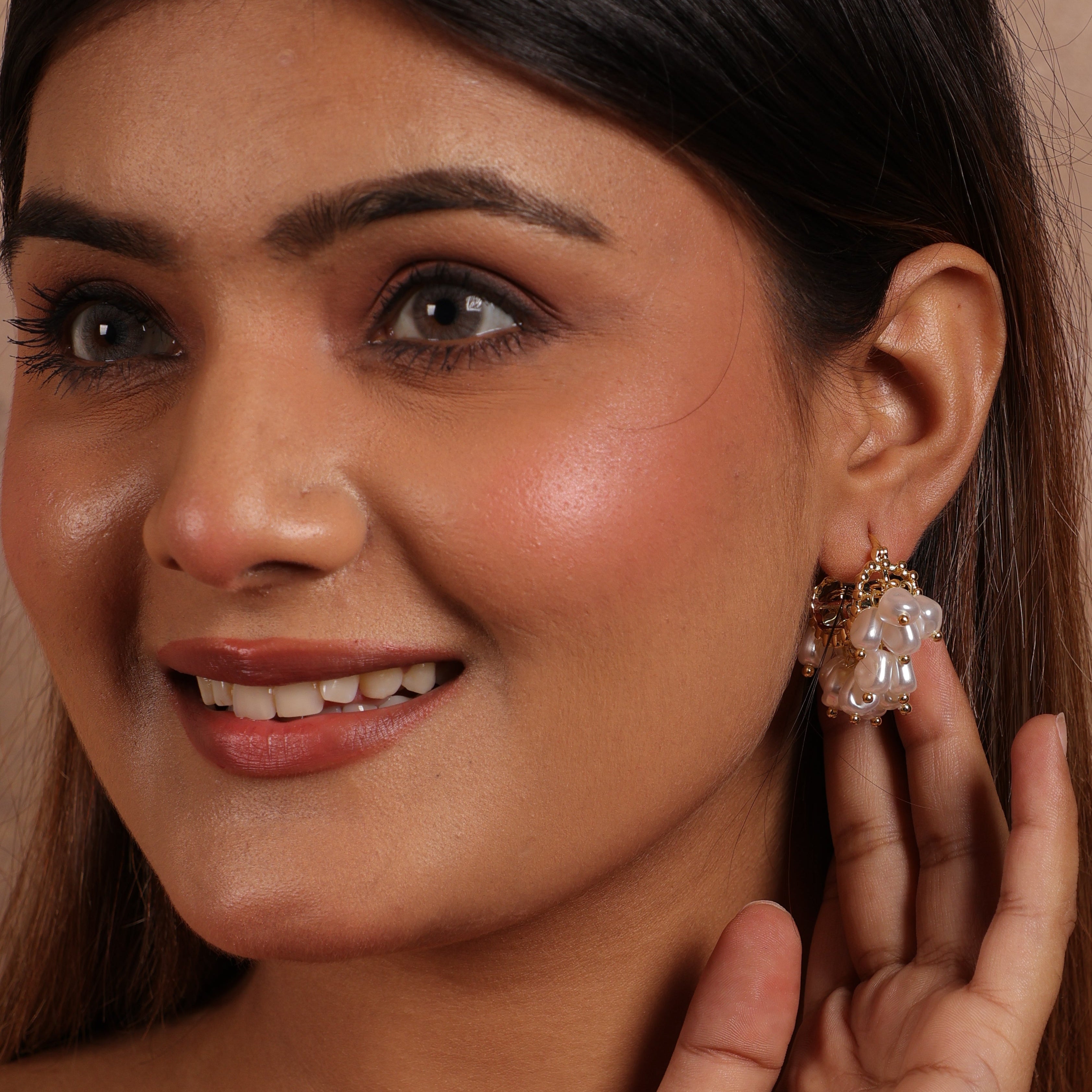 Gold Pearl Fiesta Hoops