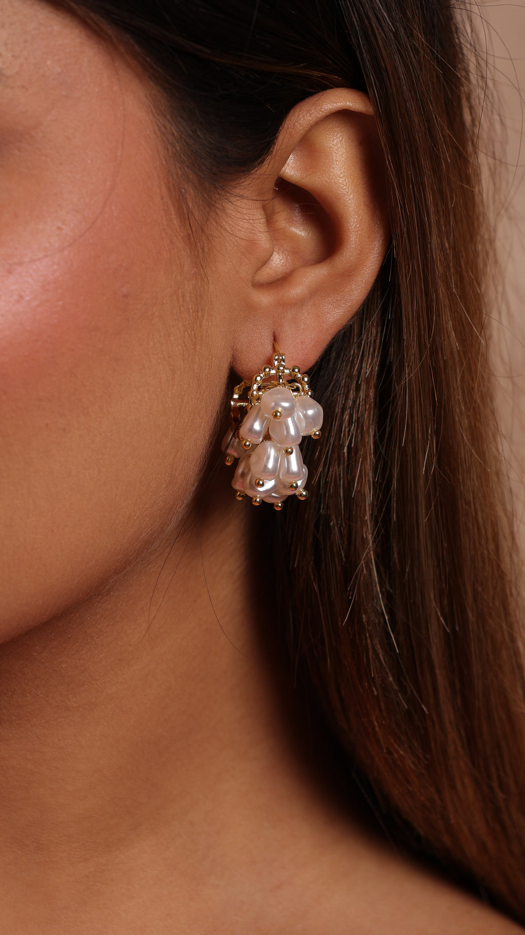 Gold Pearl Fiesta Hoops