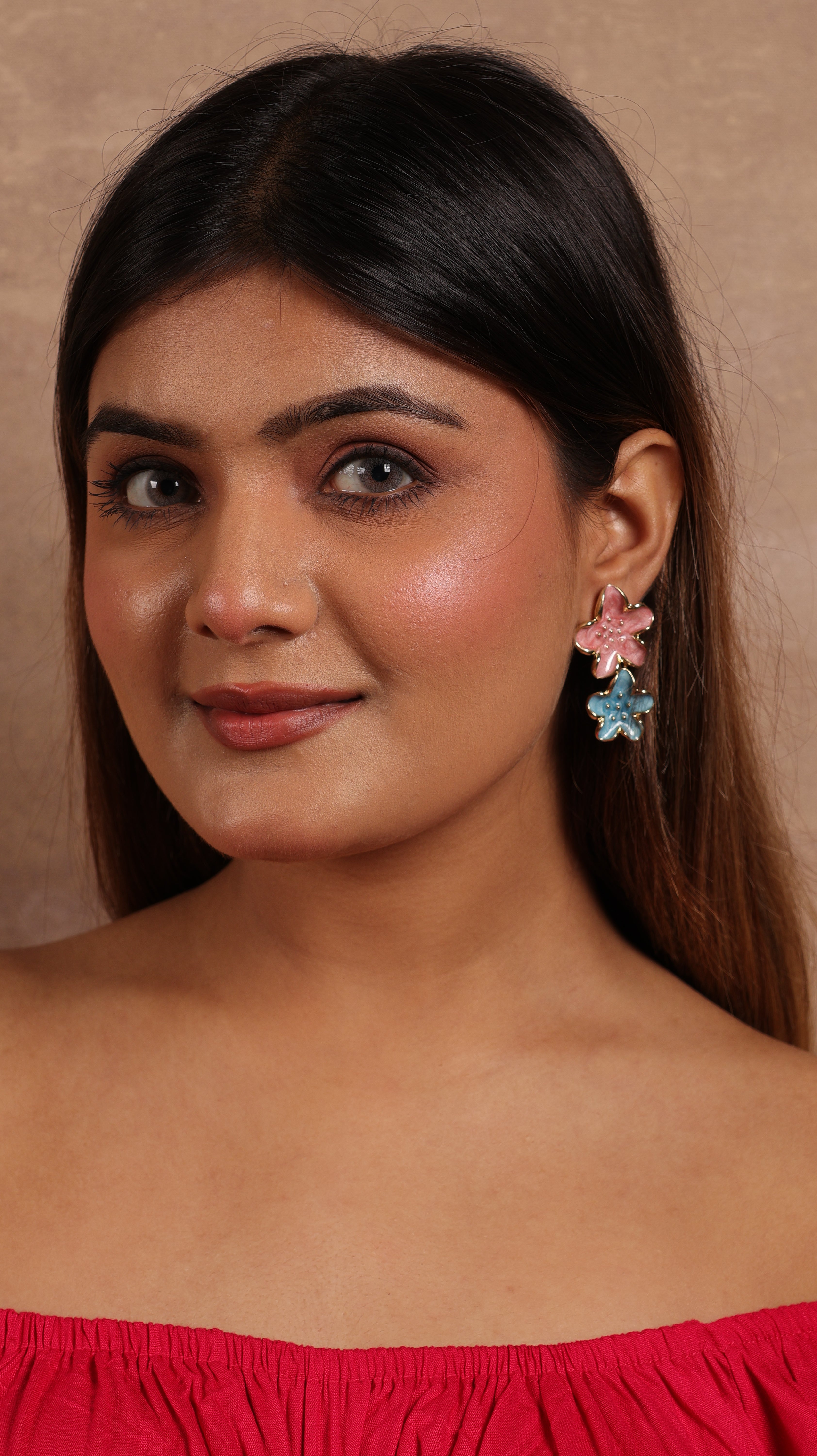 Resin Floral Earrings