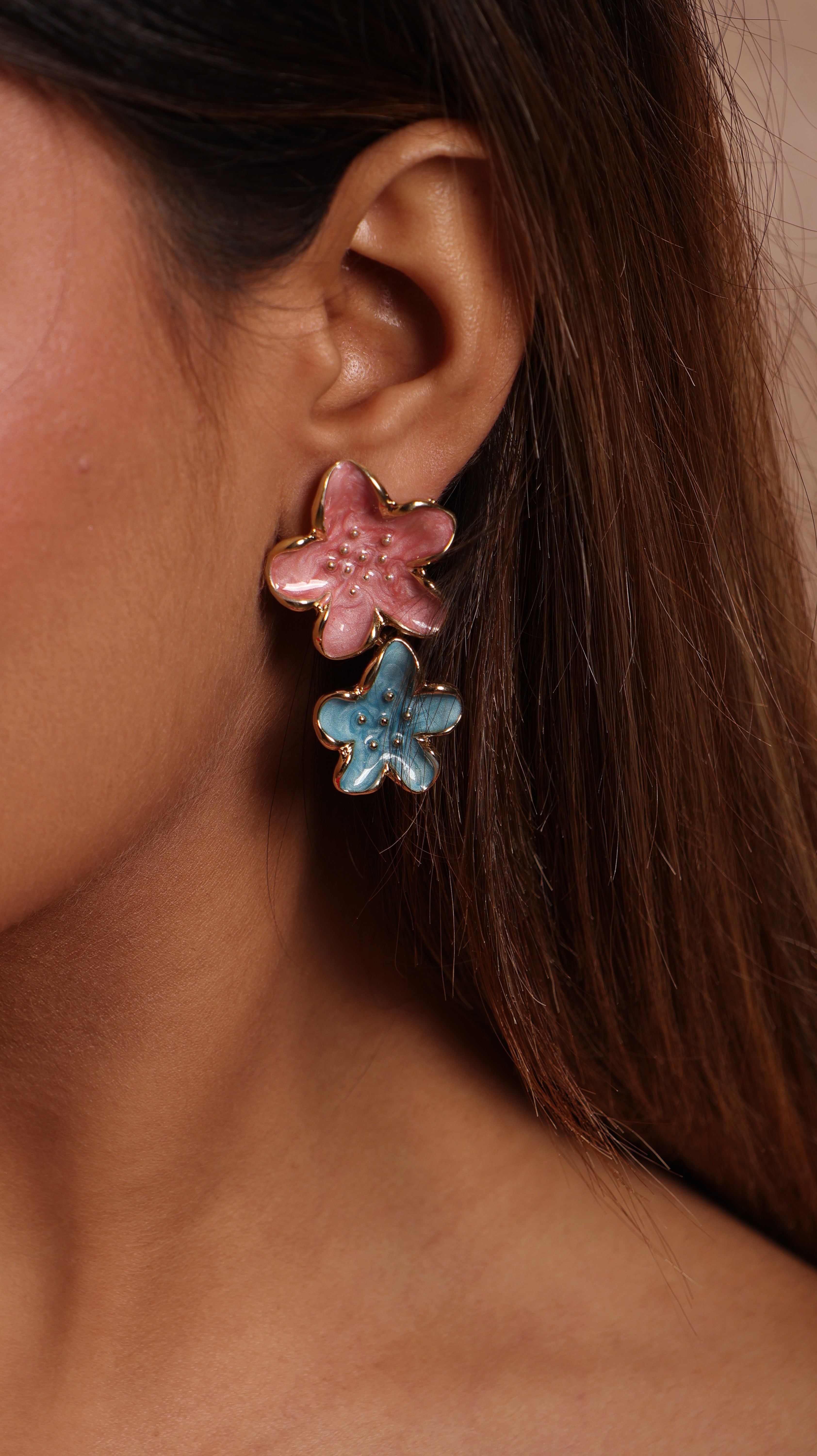 Resin Floral Earrings