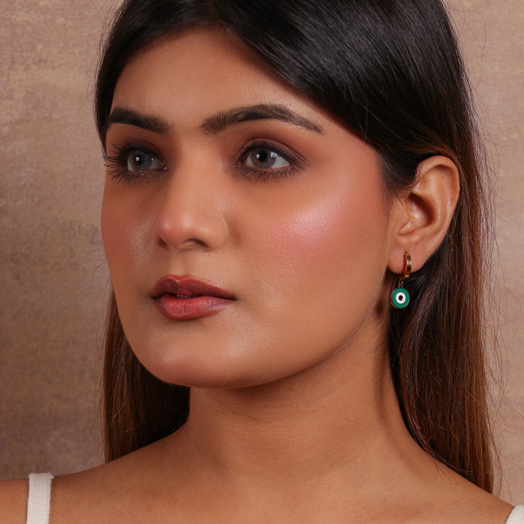Evil eye earrings