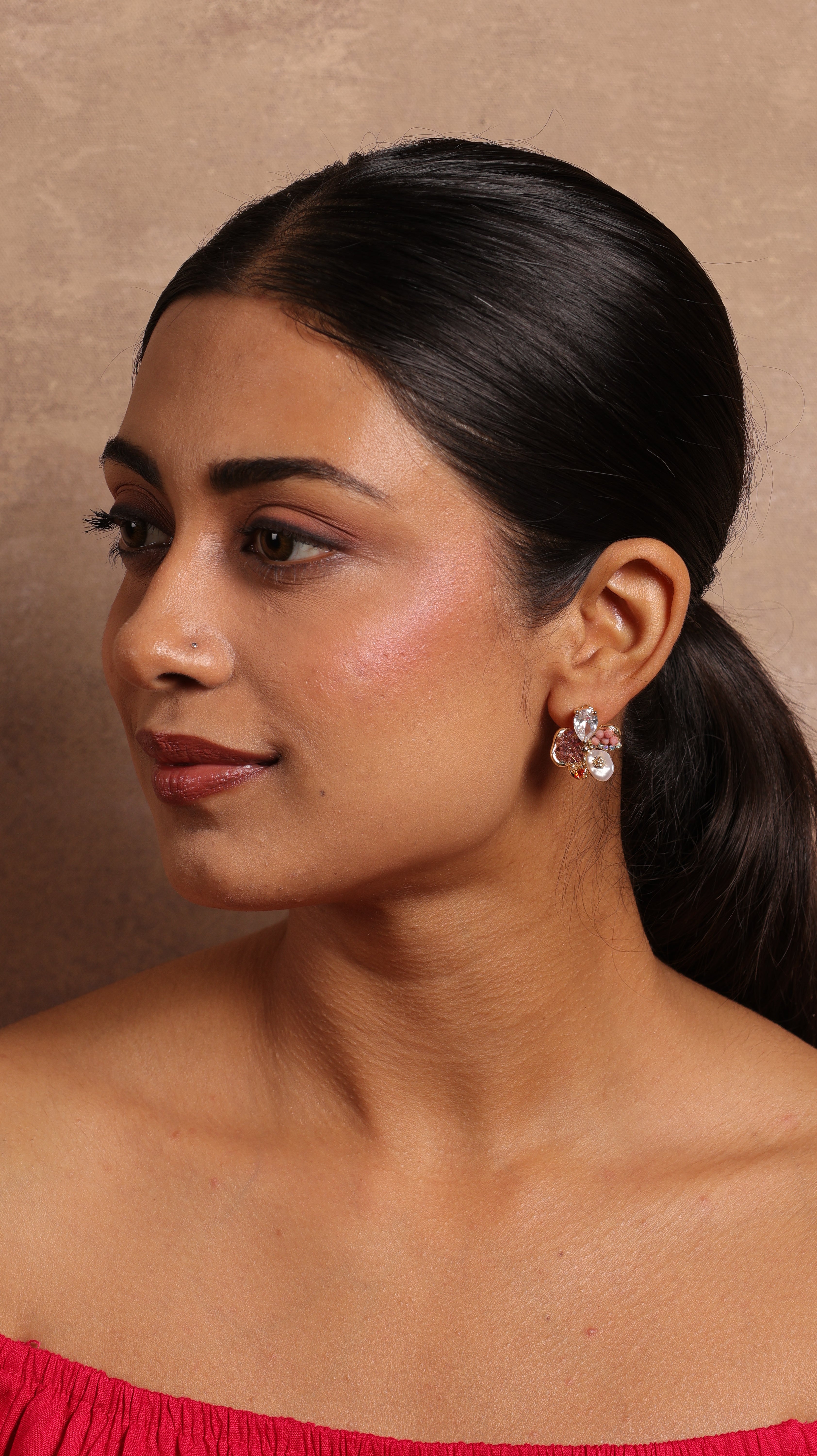 Exquisite Floral Shine Earrings