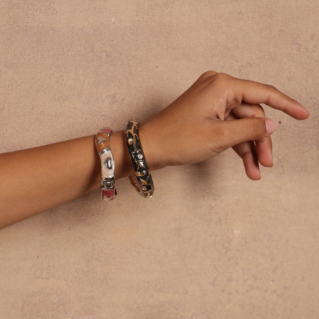 Black Meenakari Bracelet