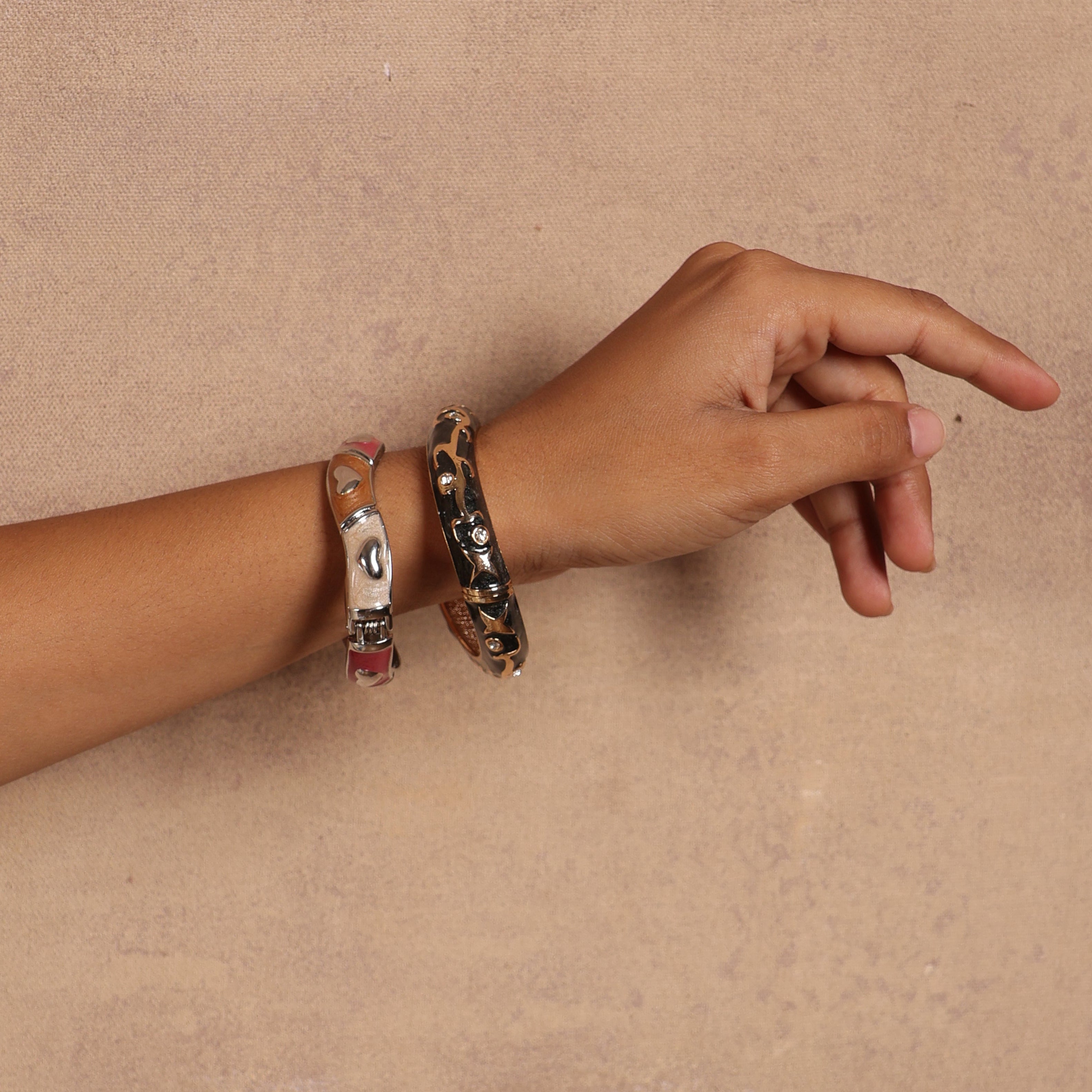 Black Meenakari Bracelet