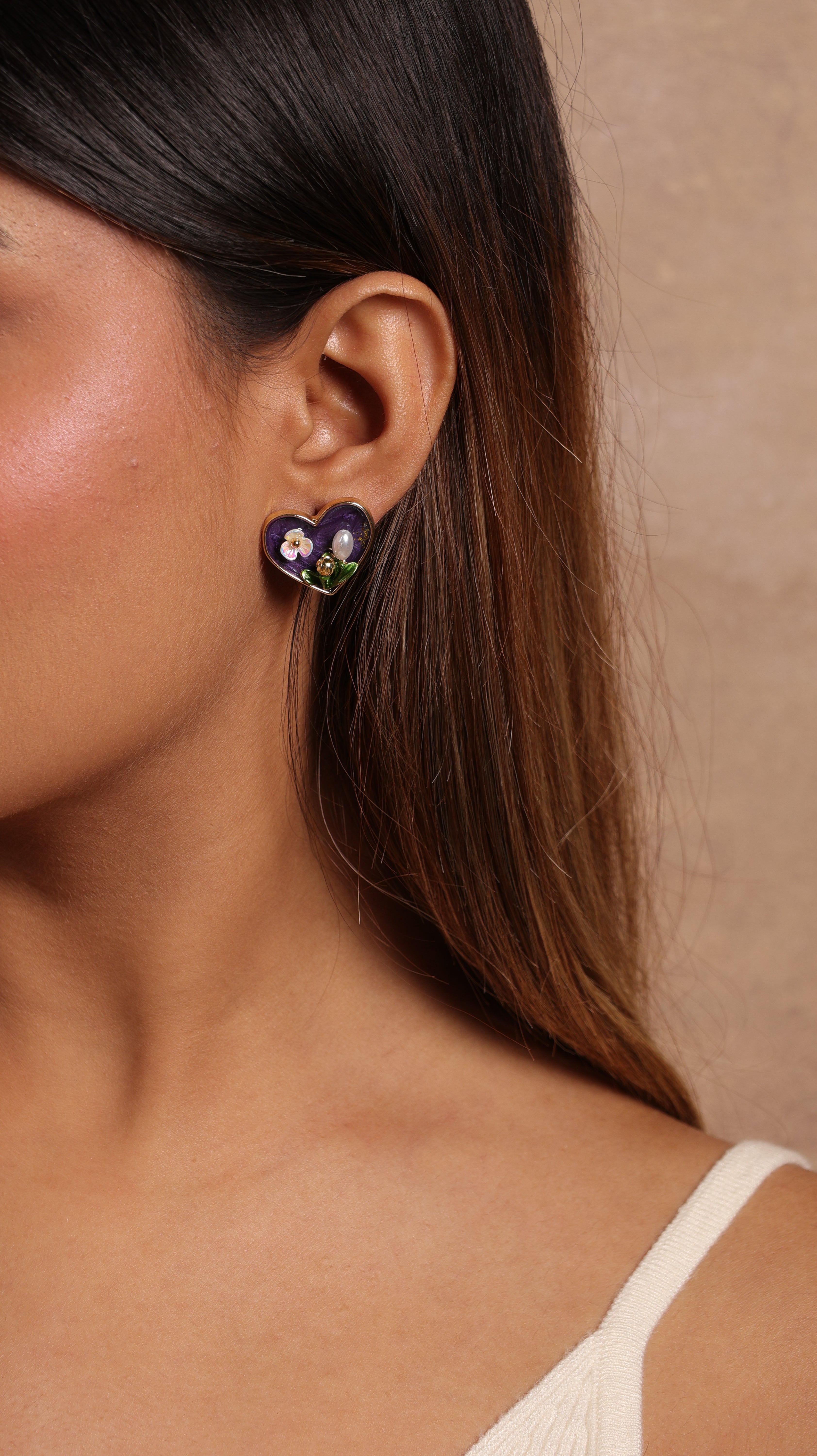 Heart Of Petal Studs