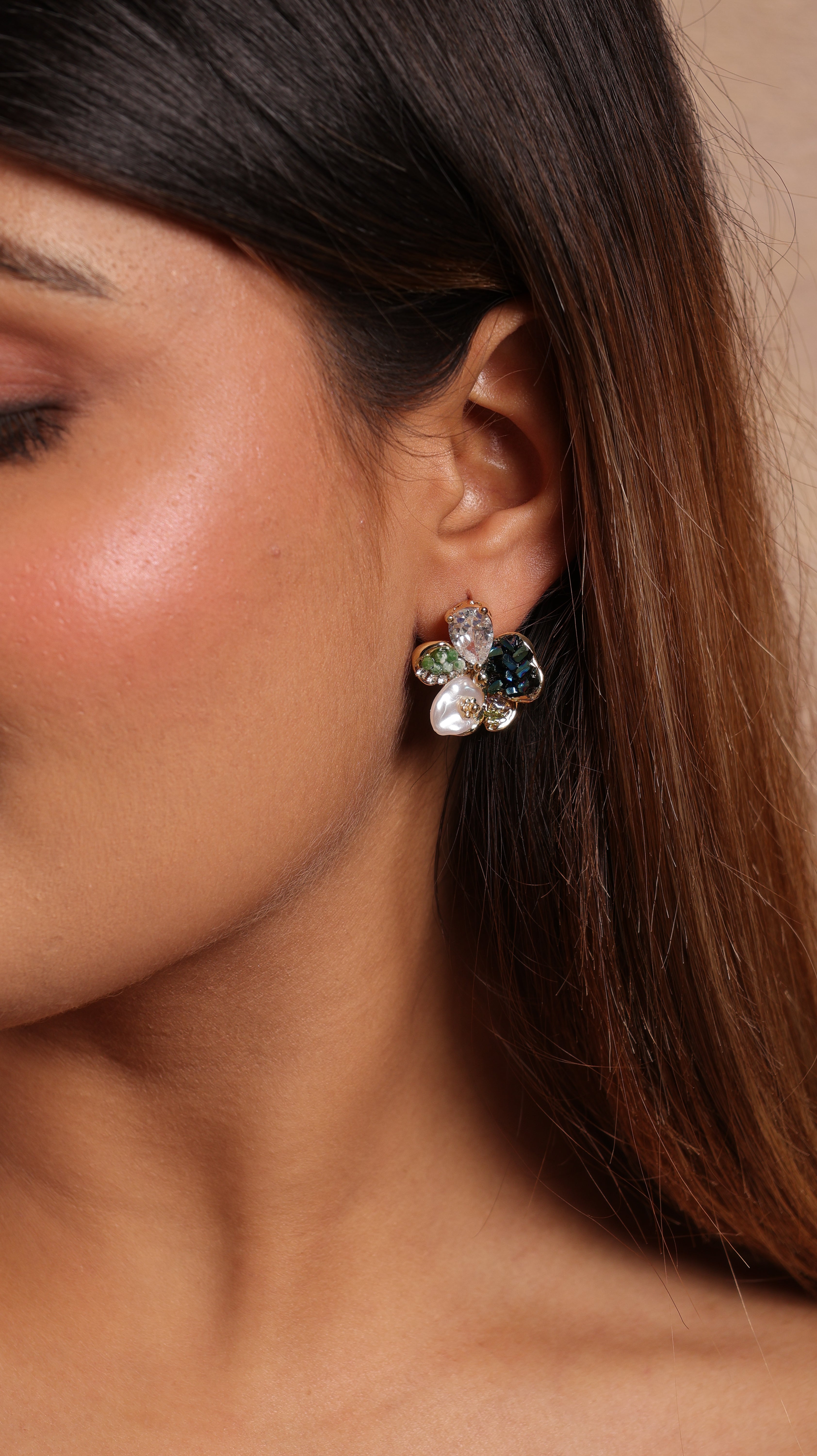 Exquisite Floral Shine Earrings